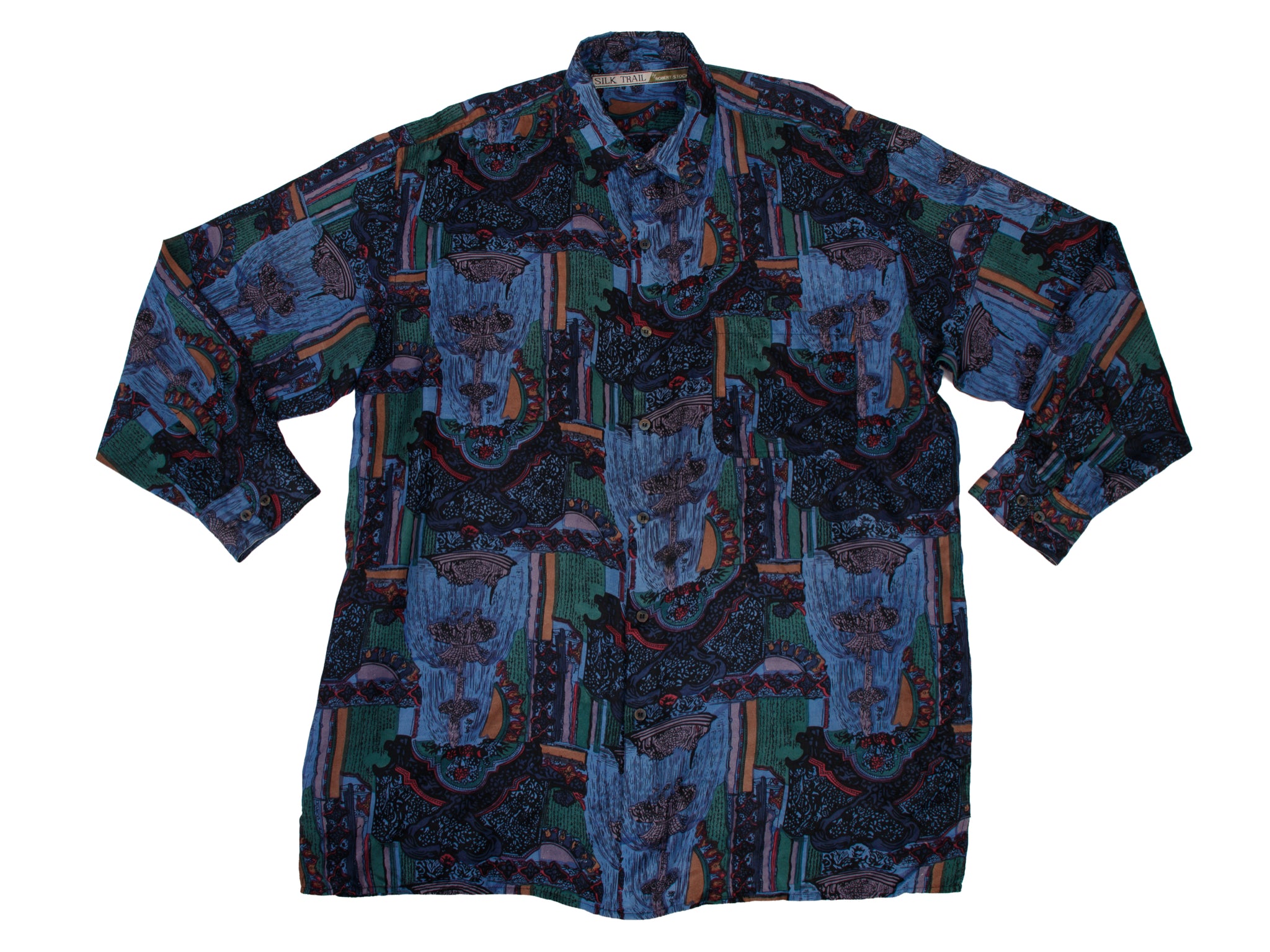 Silk Trail by Robert Stock Silk Novelty Print Shirt