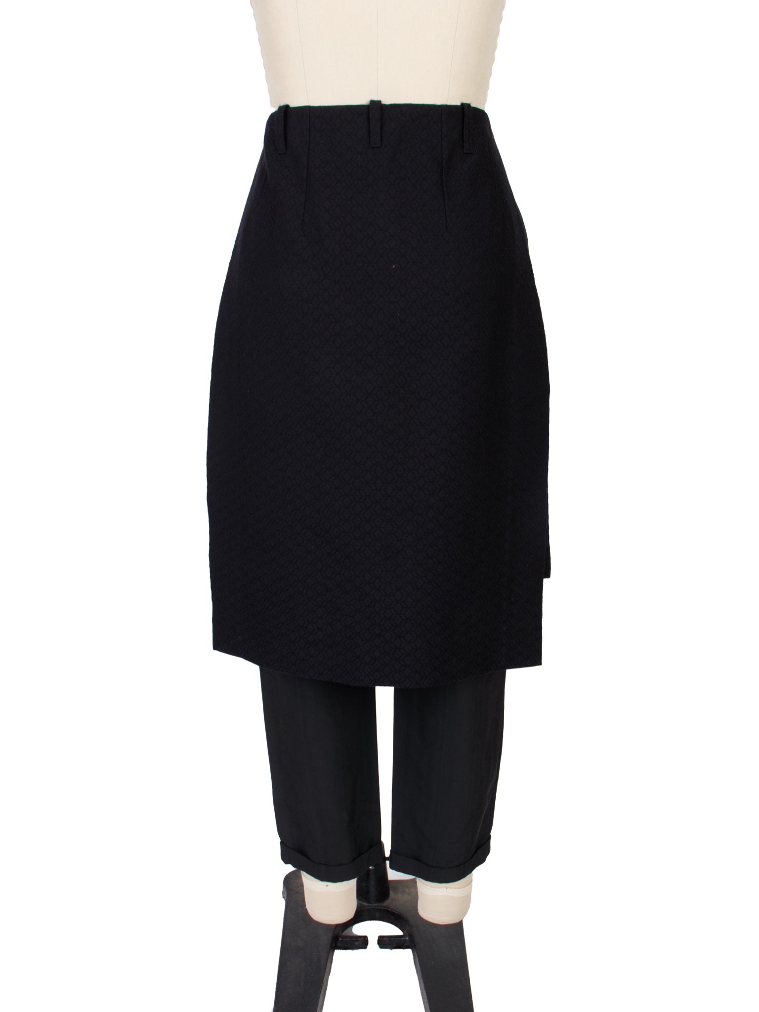 Dries Van Noten Moire & Jacquard Overlay Trousers