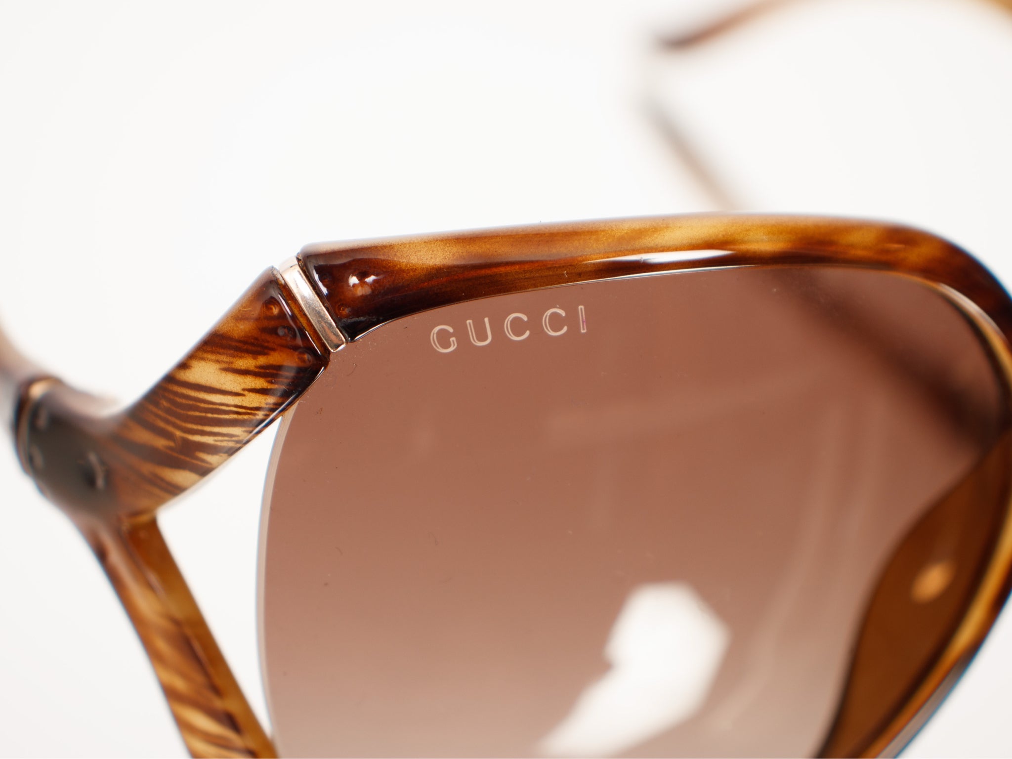 Gucci Oversize Bamboo Square Sunglasses