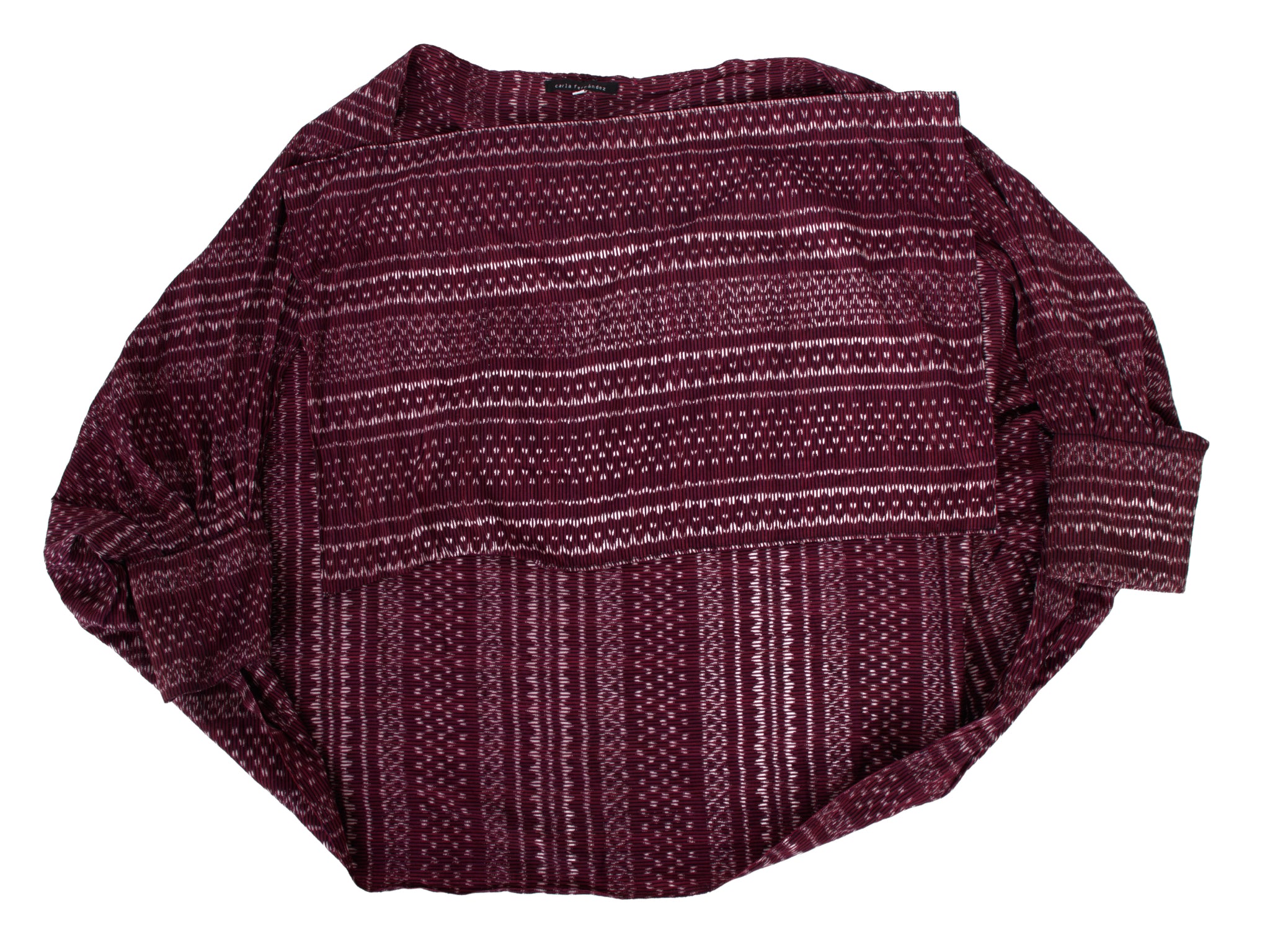 Carla Fernadez Woven Dolman Poncho Top