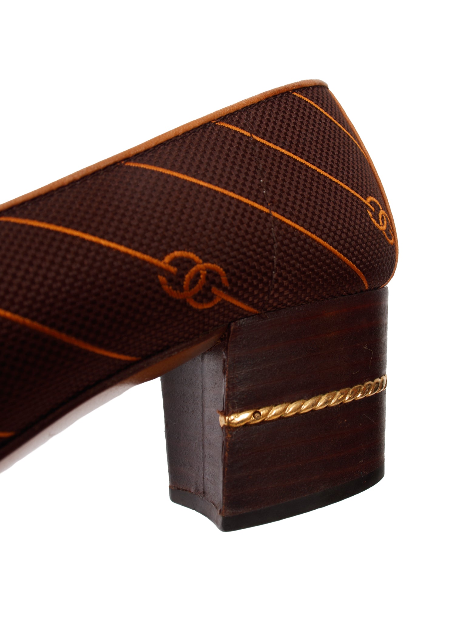 1970s Gucci Chain Monogram Loafers