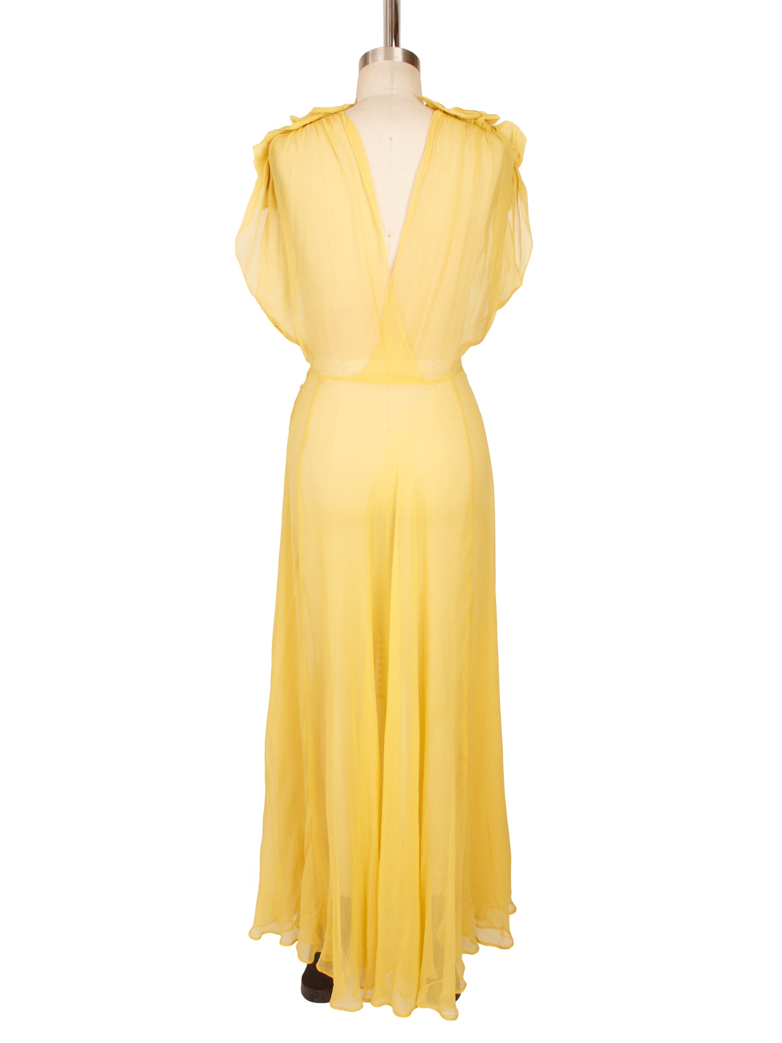 Handmade Chiffon Flower Applique Dress