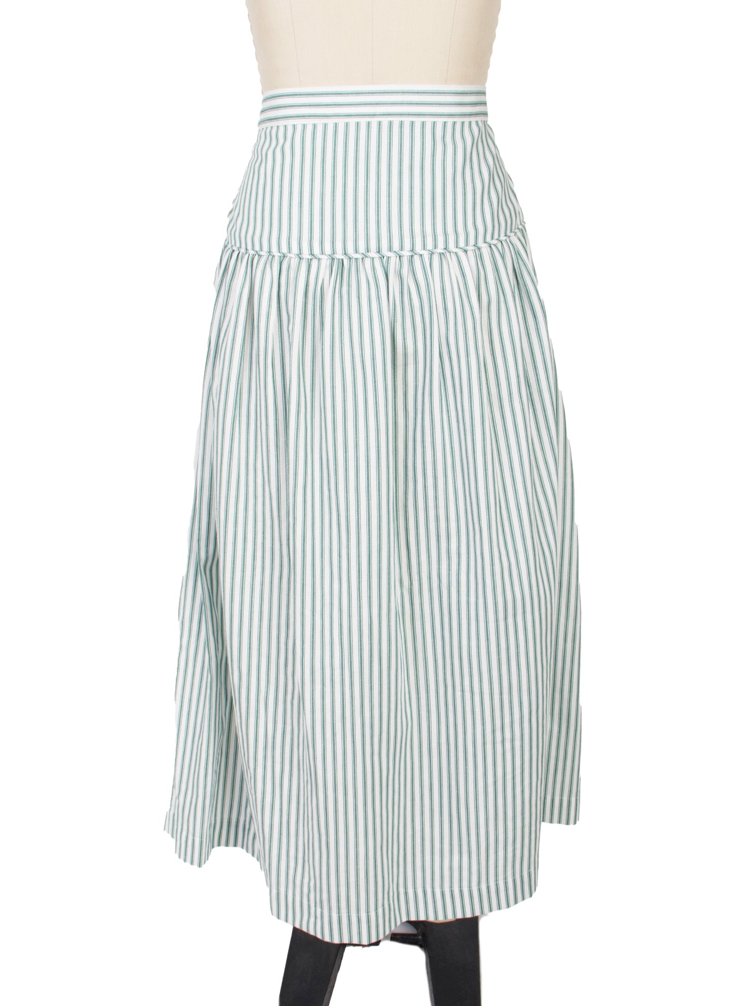 Carleen Ticking Stripe Button Skirt