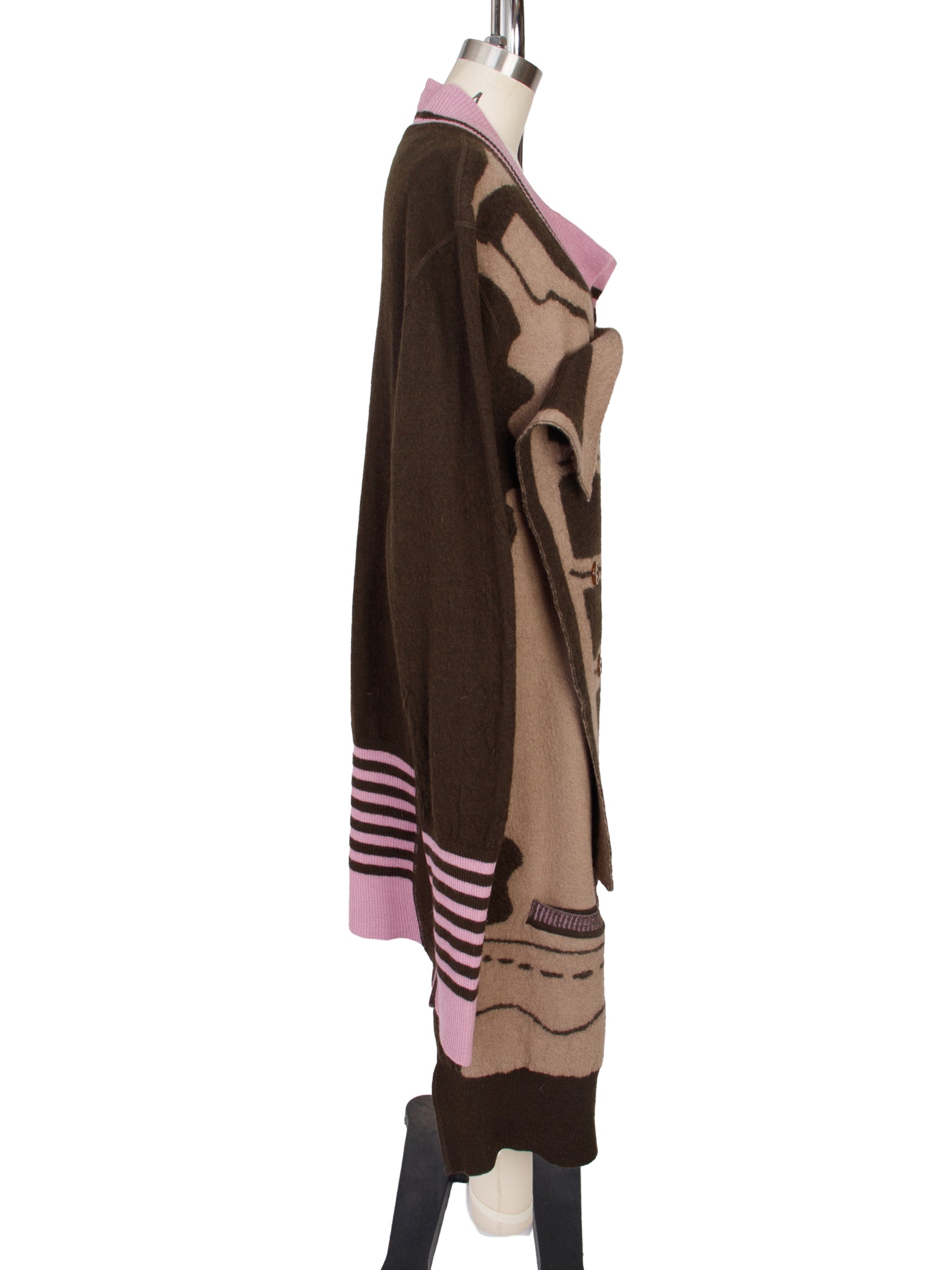 Vivienne Westwood Boiled Wool Trompe L'Oeil Cardigan