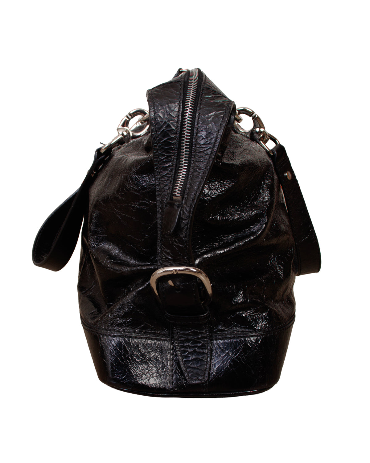 2008 Celine Crinkle Patent Leather Bowler Bag*