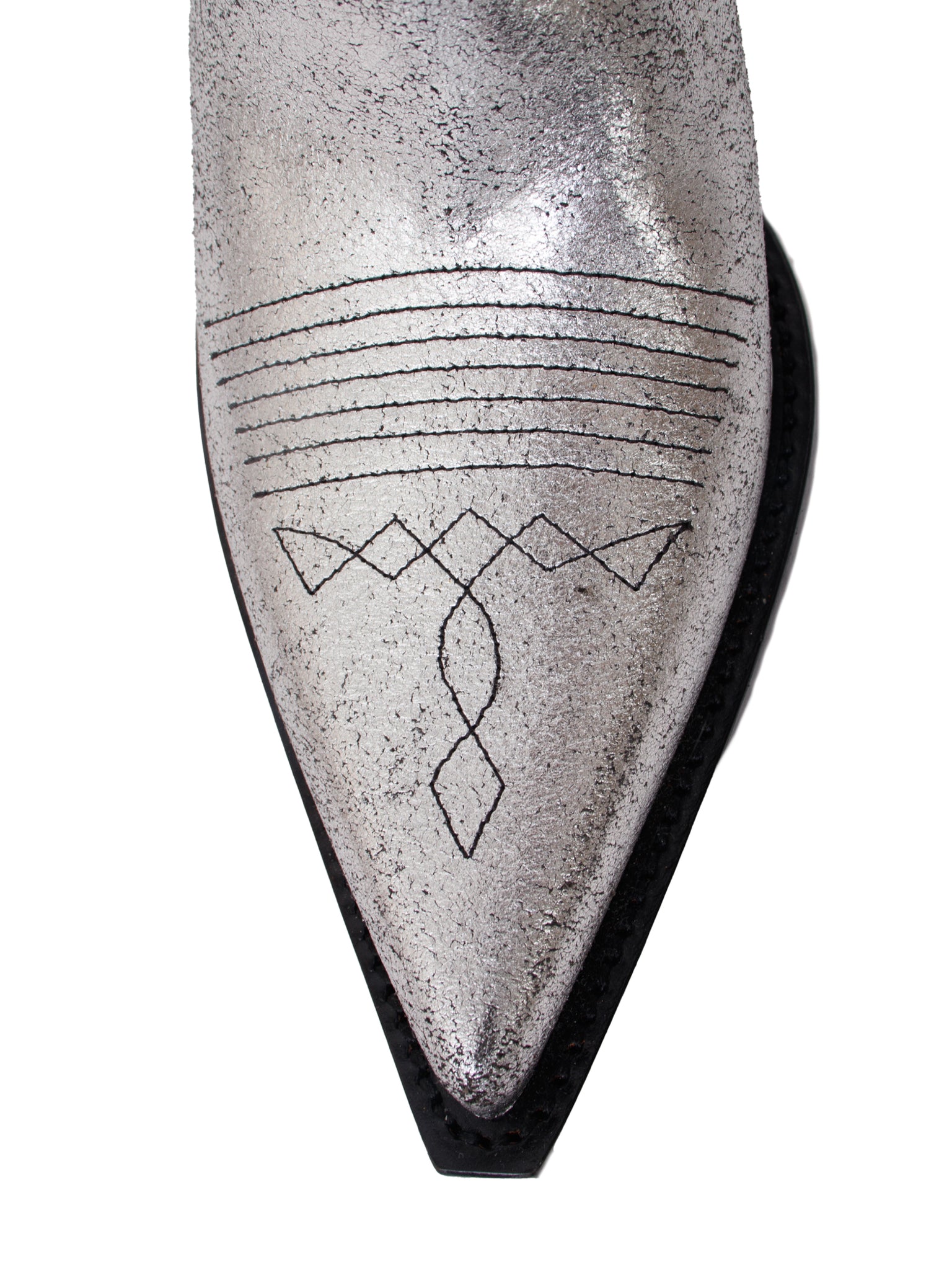 Maison Martin Margiela Silver Leather Western Boots