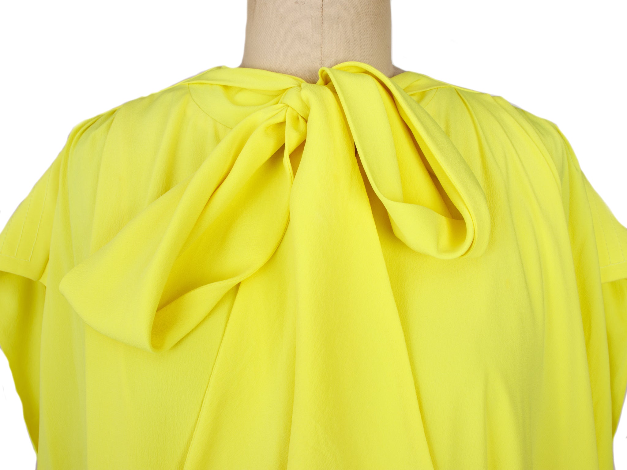 2017 Balenciaga Silk Pleated Tent Dress