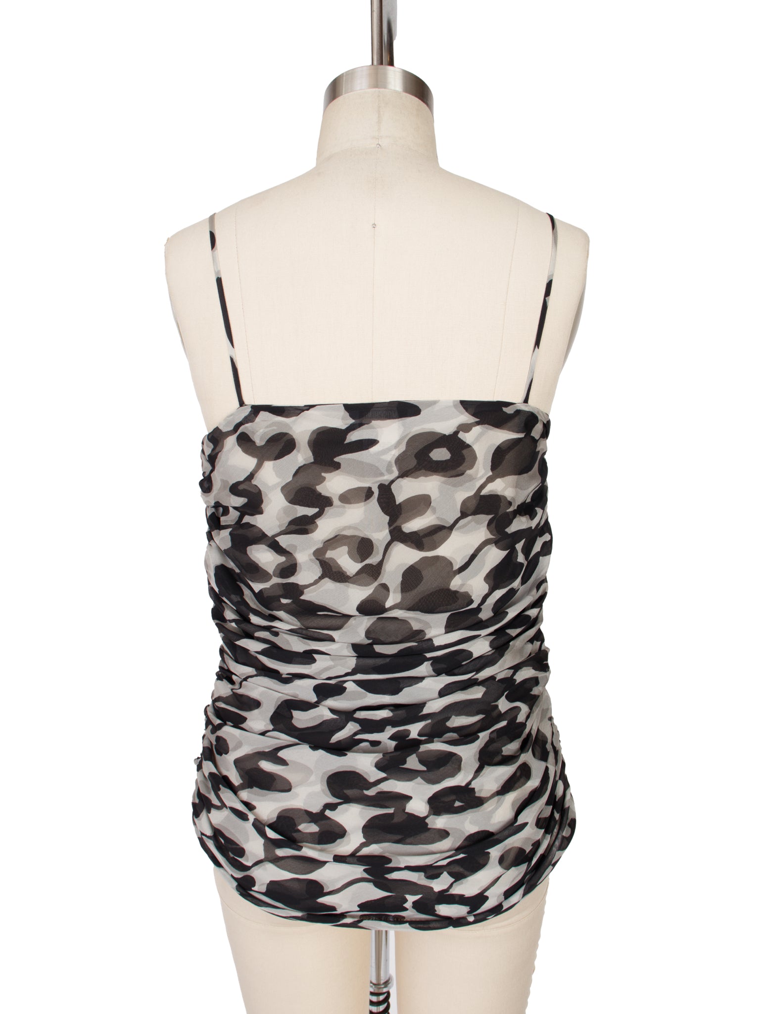 Moschino Cheap & Chic Silk Ruched Printed Top