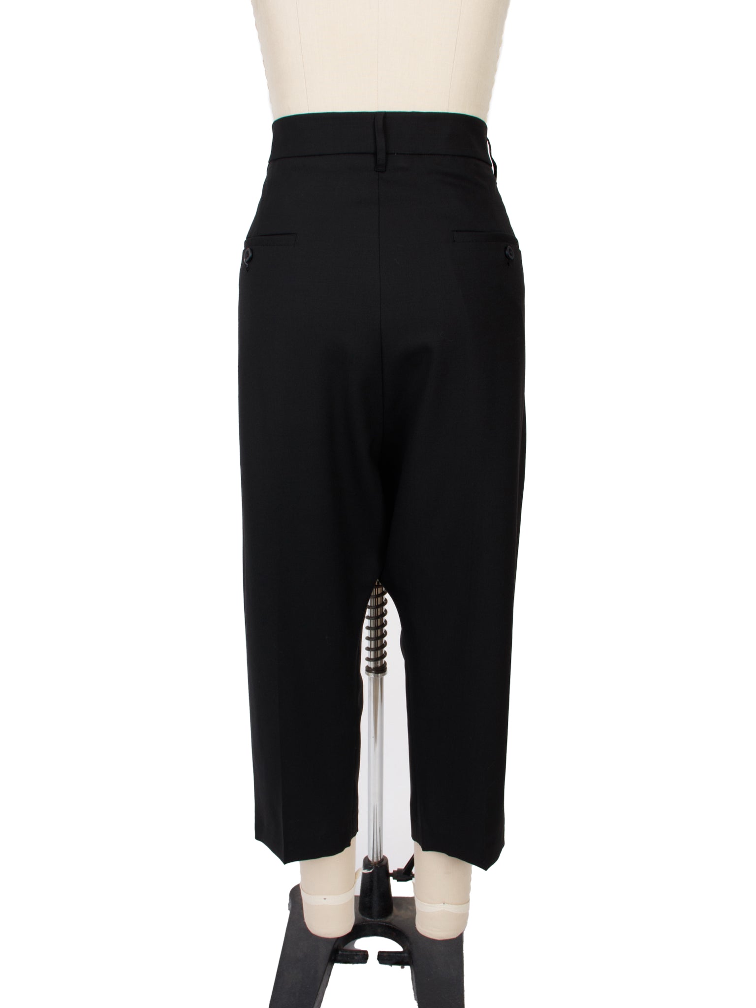 Rick Owens Virgin Wool Cropped Trousers