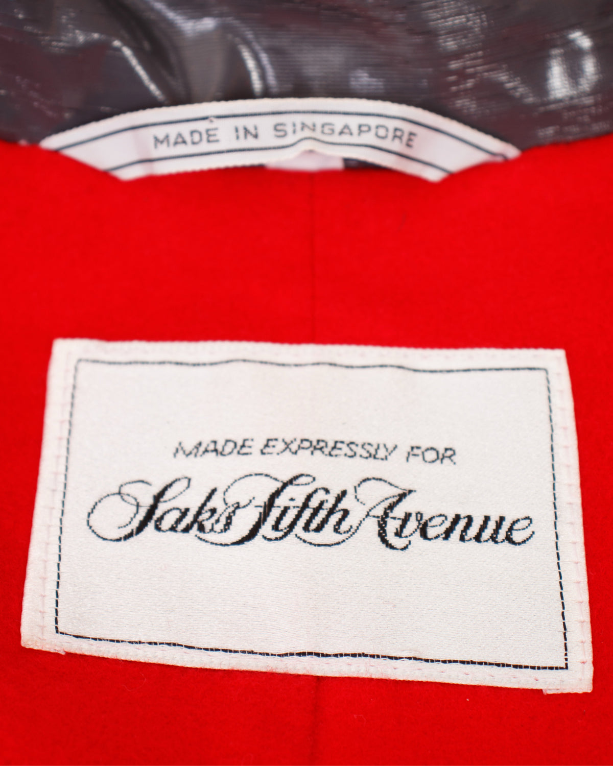 Saks Fifth Ave Vinyl Cape Coat
