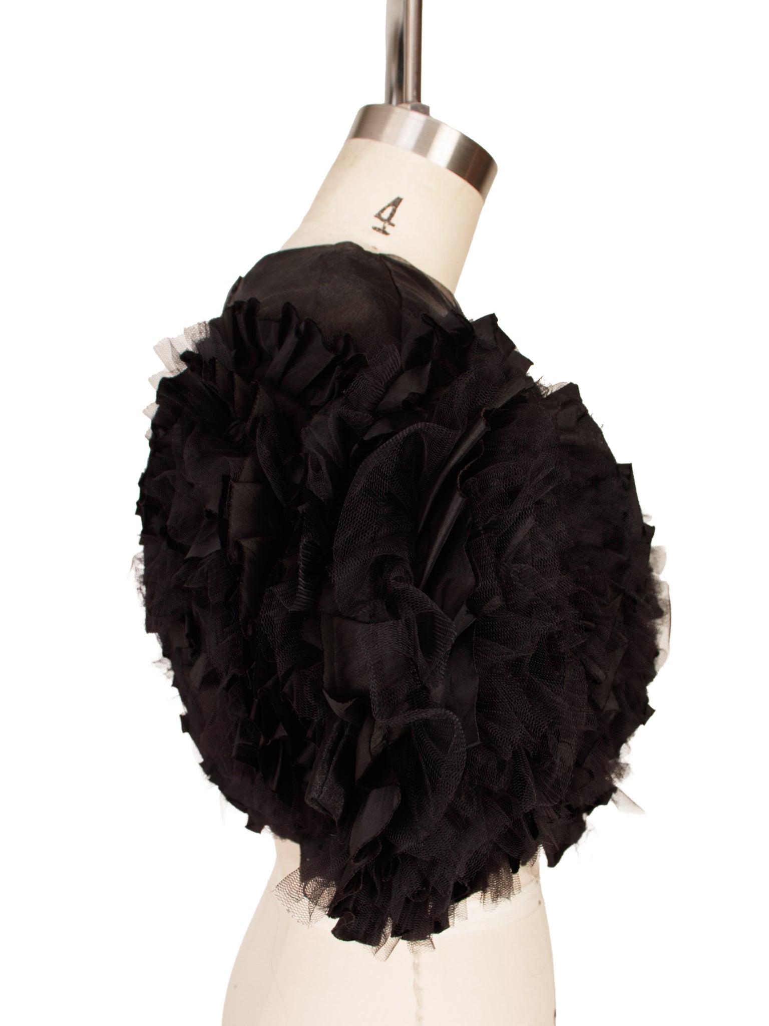 Avant Garde Organza Tulle Rosette Blouse