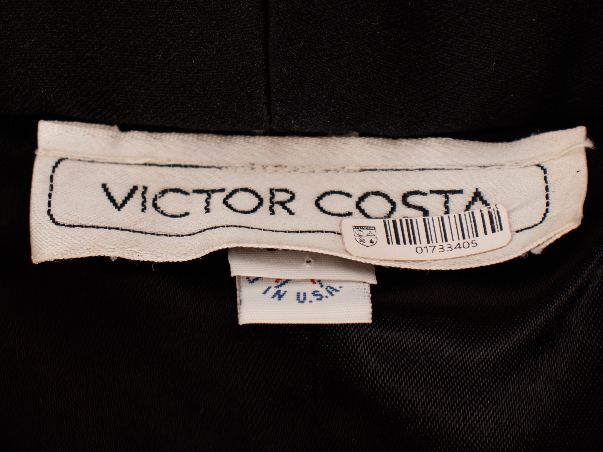Victor Costa Black Silk Opera Coat