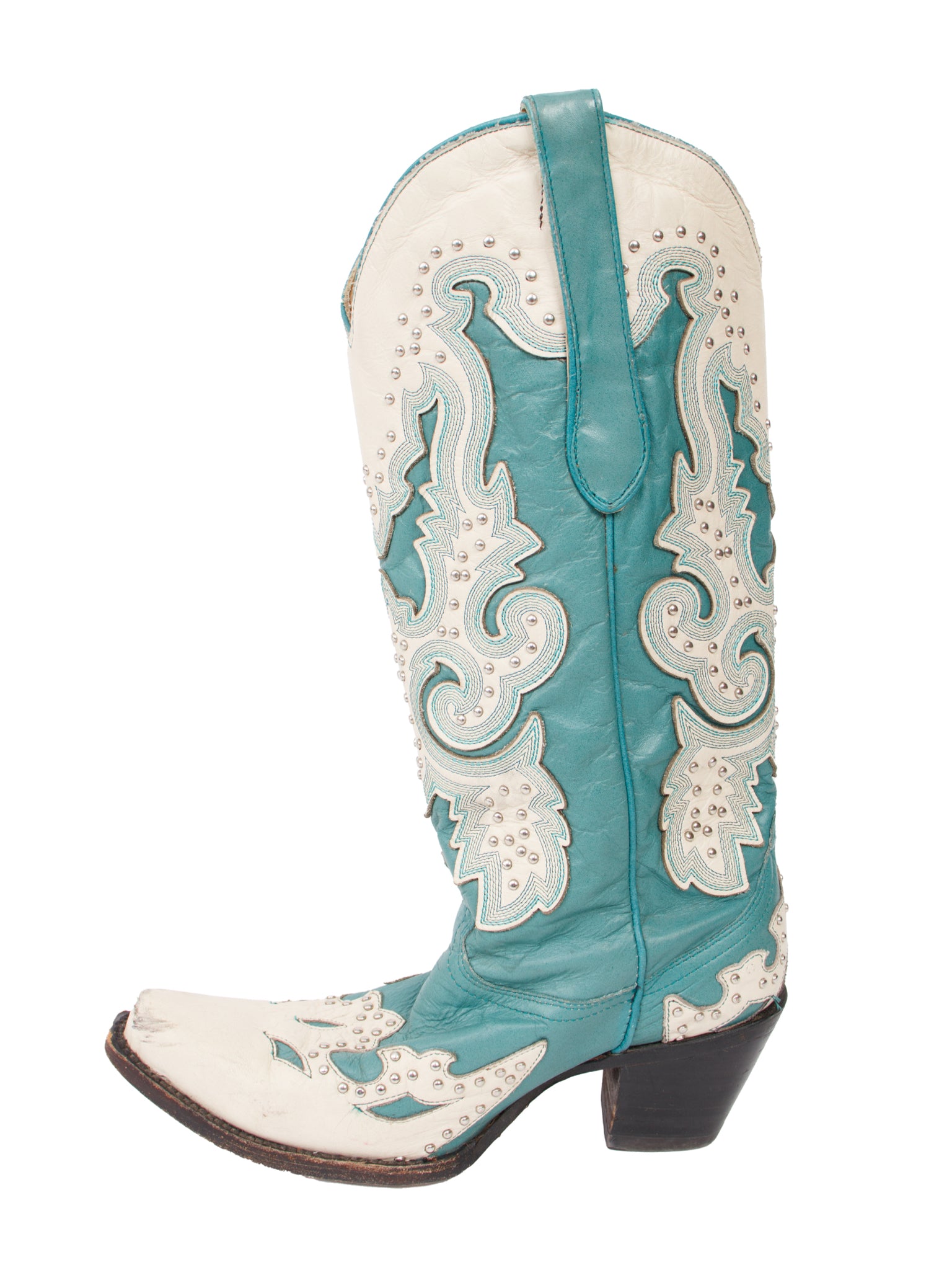 Corral Turquoise Studded Western Boots