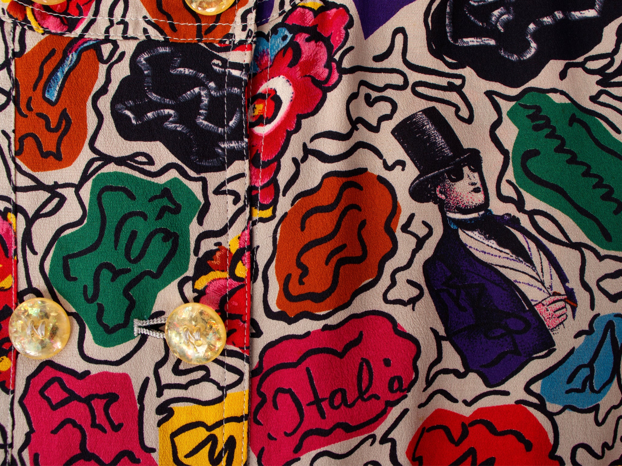 Bergdorf Goodman Novelty Fashion Print Blouse