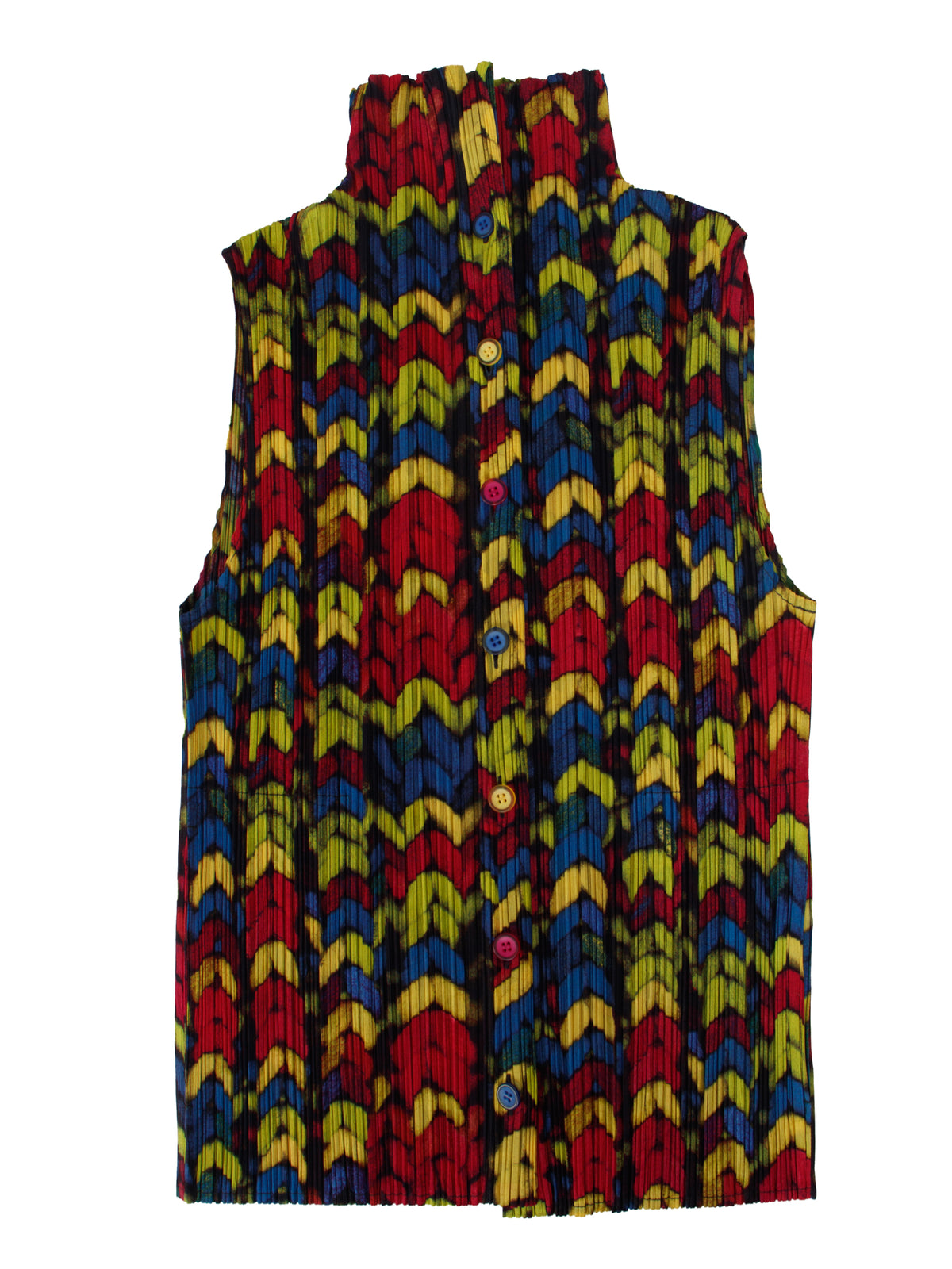 2001 Pleats Please Abstract Print Vest