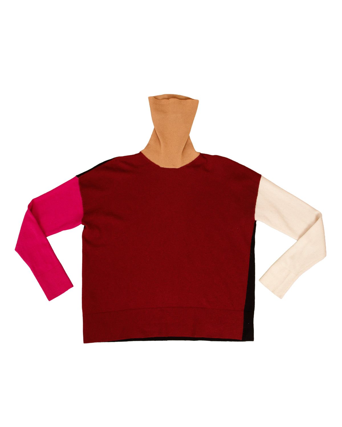 Marni Wool & Cashmere Colorblock Turtleneck Sweater