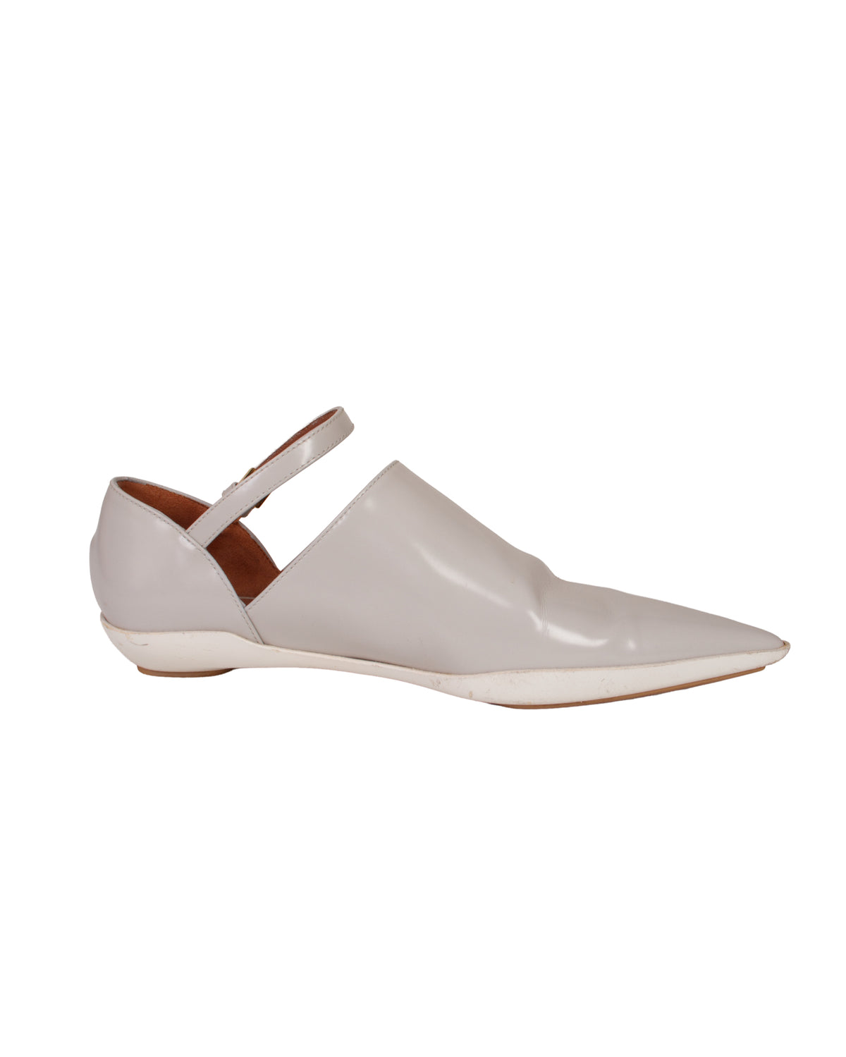 SS17 Marni Patent Leather Pointed Toe Flats
