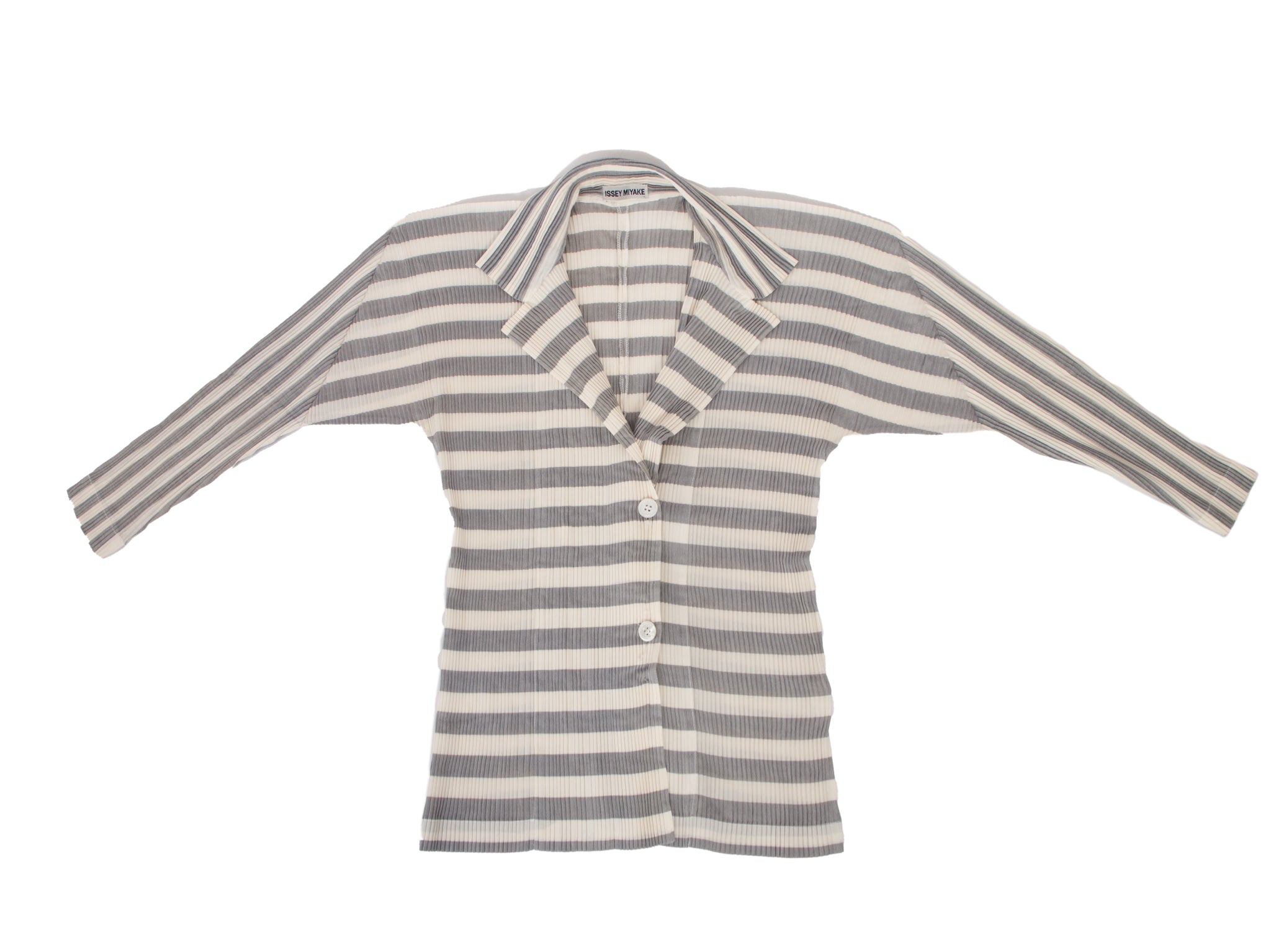 FW 1991 Issey Miyake Striped Plisse Jacket