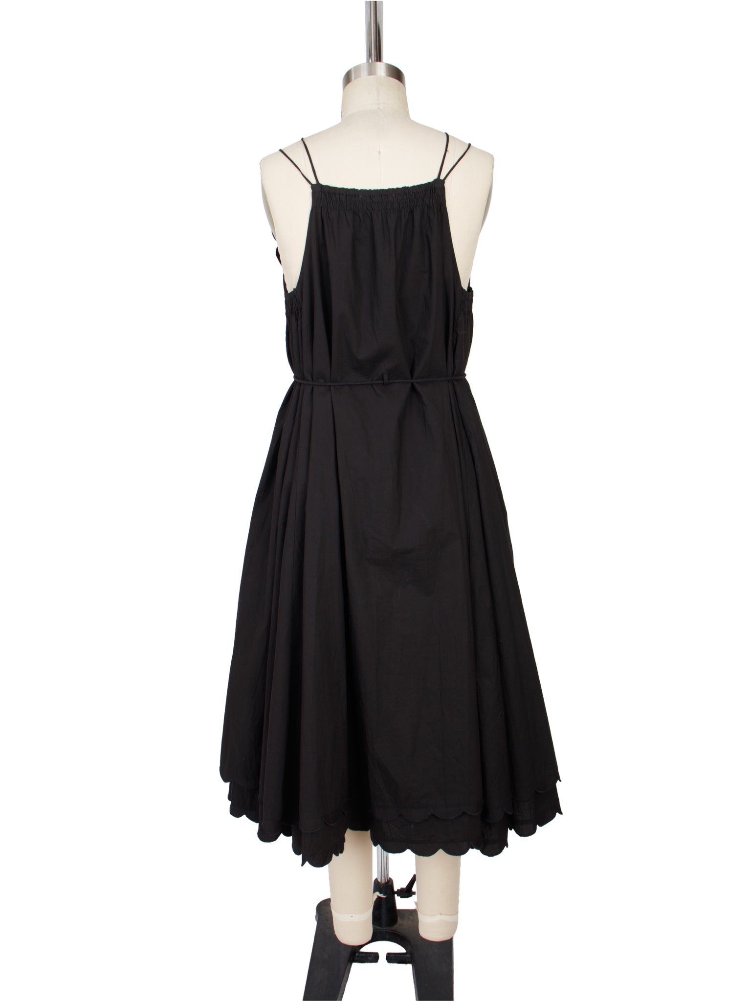 Apiece Apart Poplin Scallop Trim Dress