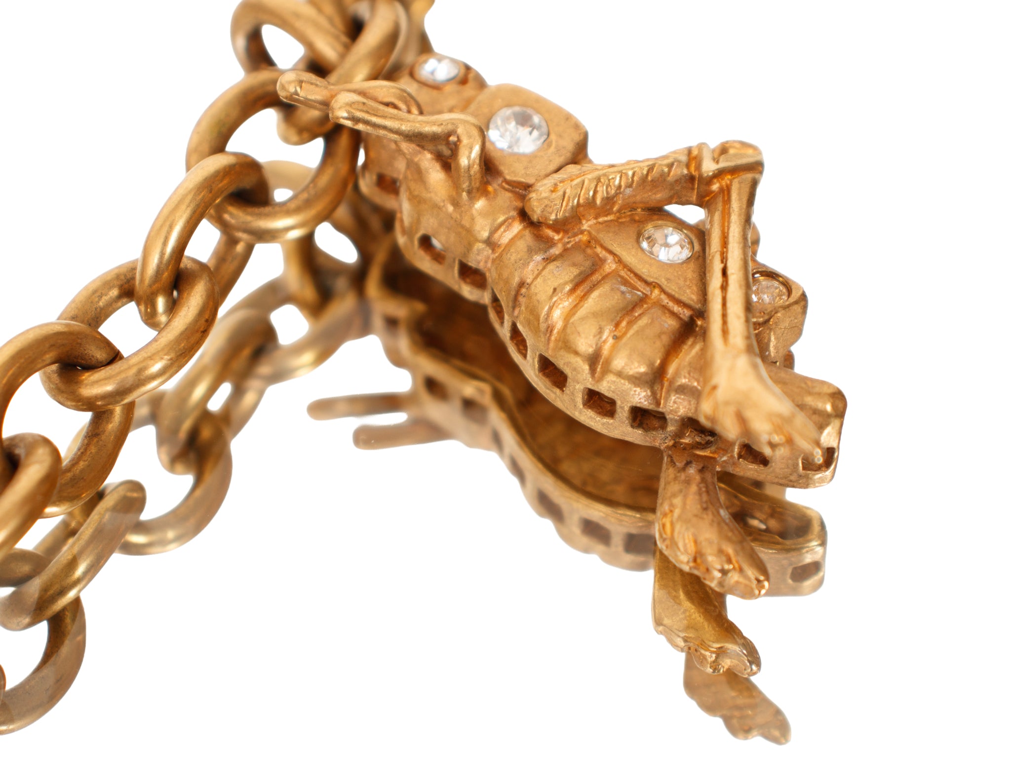 Valentino Cable Chain Insect Charm Necklace / Belt