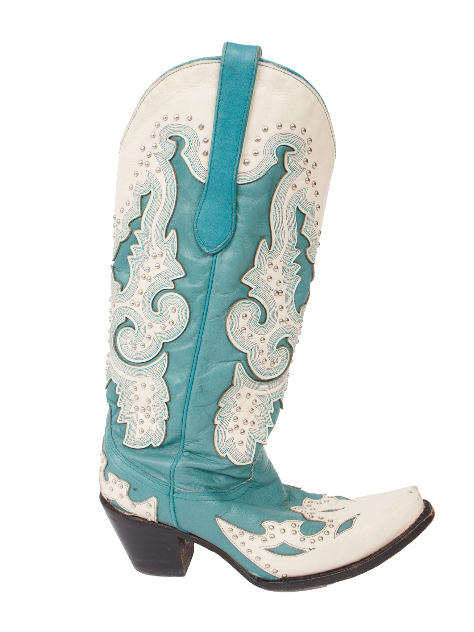 Corral Turquoise Studded Western Boots