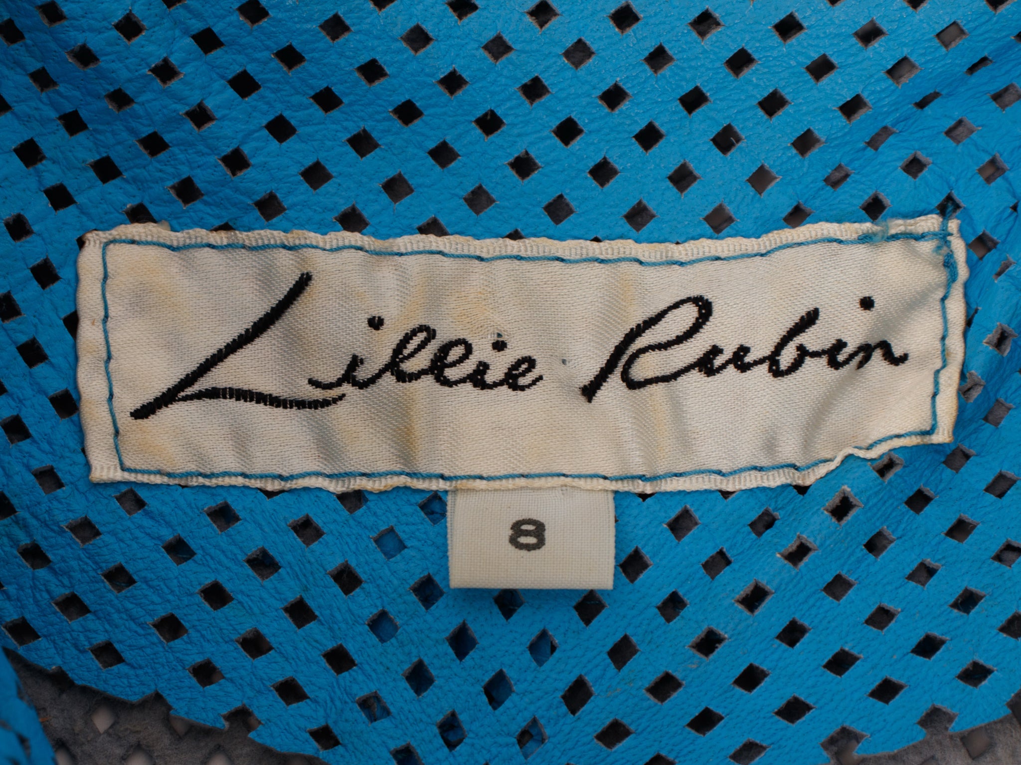 Lillie Rubin Perforated Leather Cami & Shirt Set