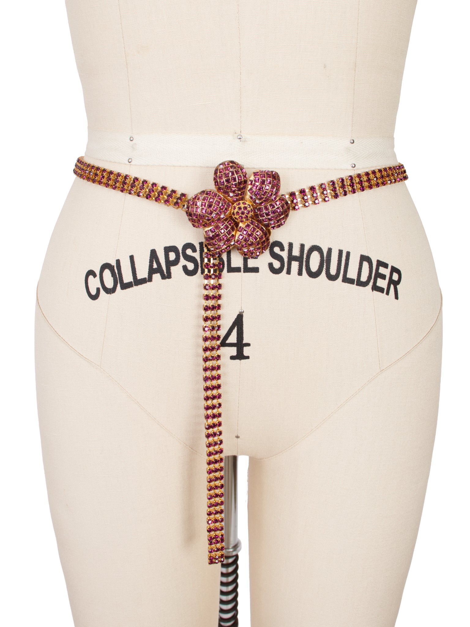 Costume Floral Rhinestone Belt