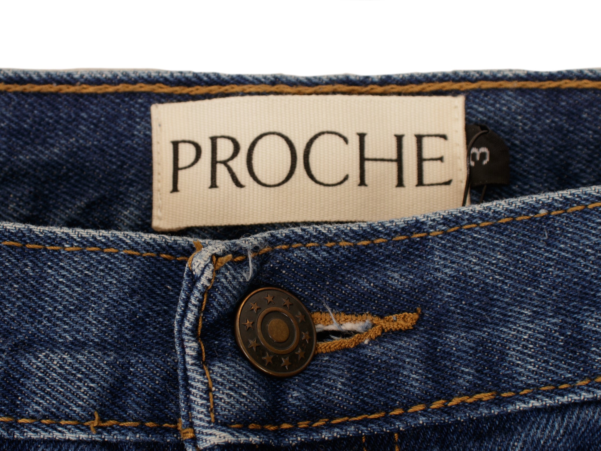 Proche Upcycled Front Pleat Jeans