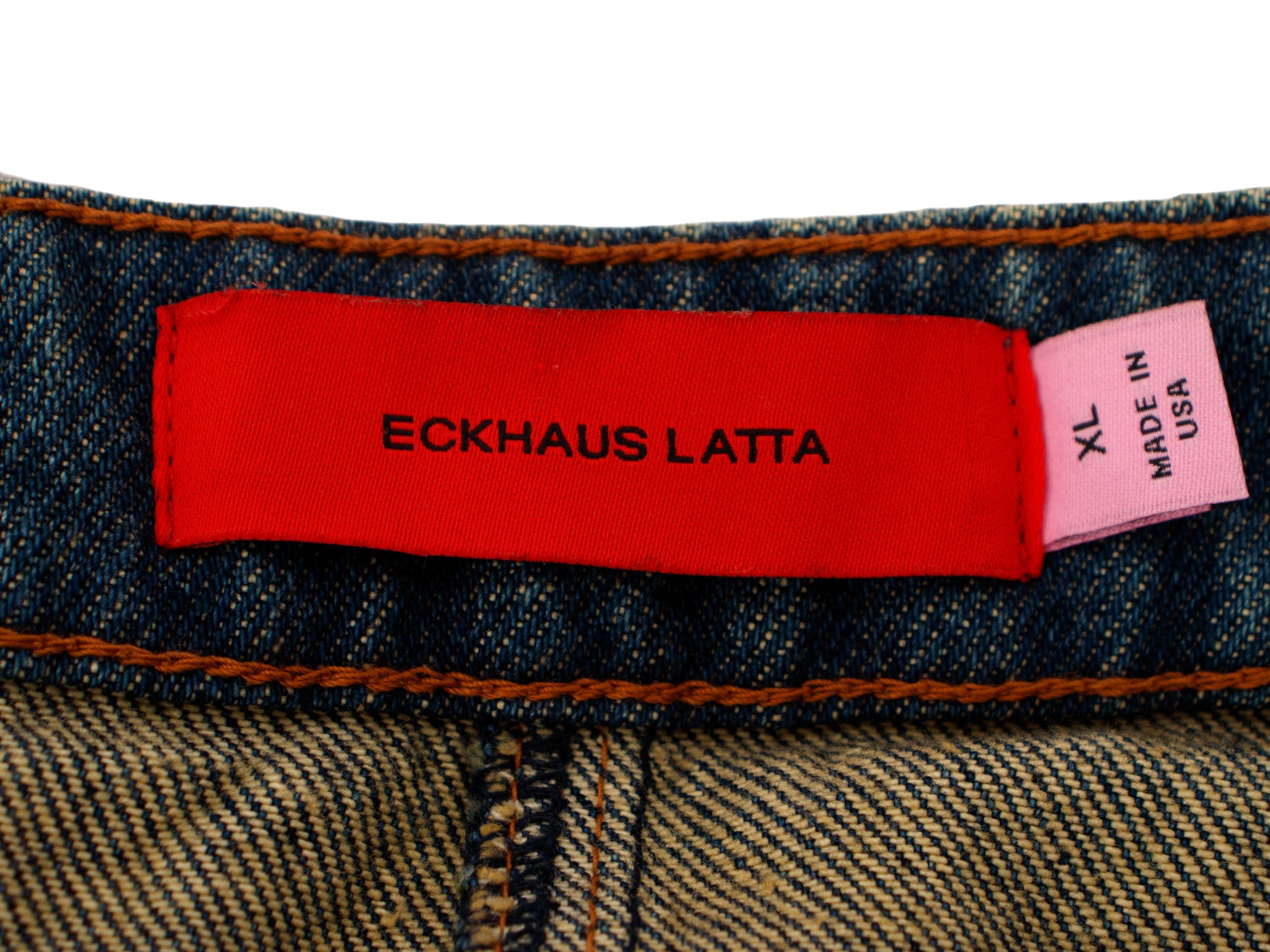 Eckhaus Latta Denim Zip Midi Skirt