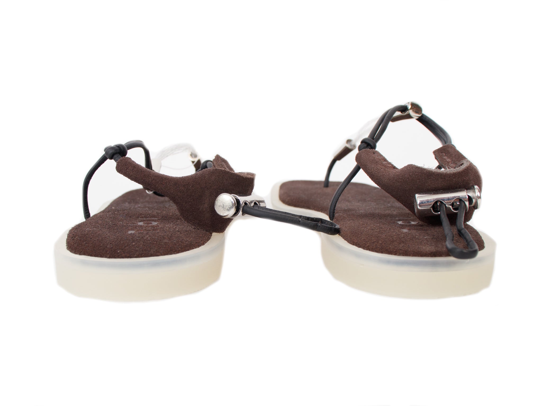 SS 2025 Tibi Silas Suede & Rubber Sandals