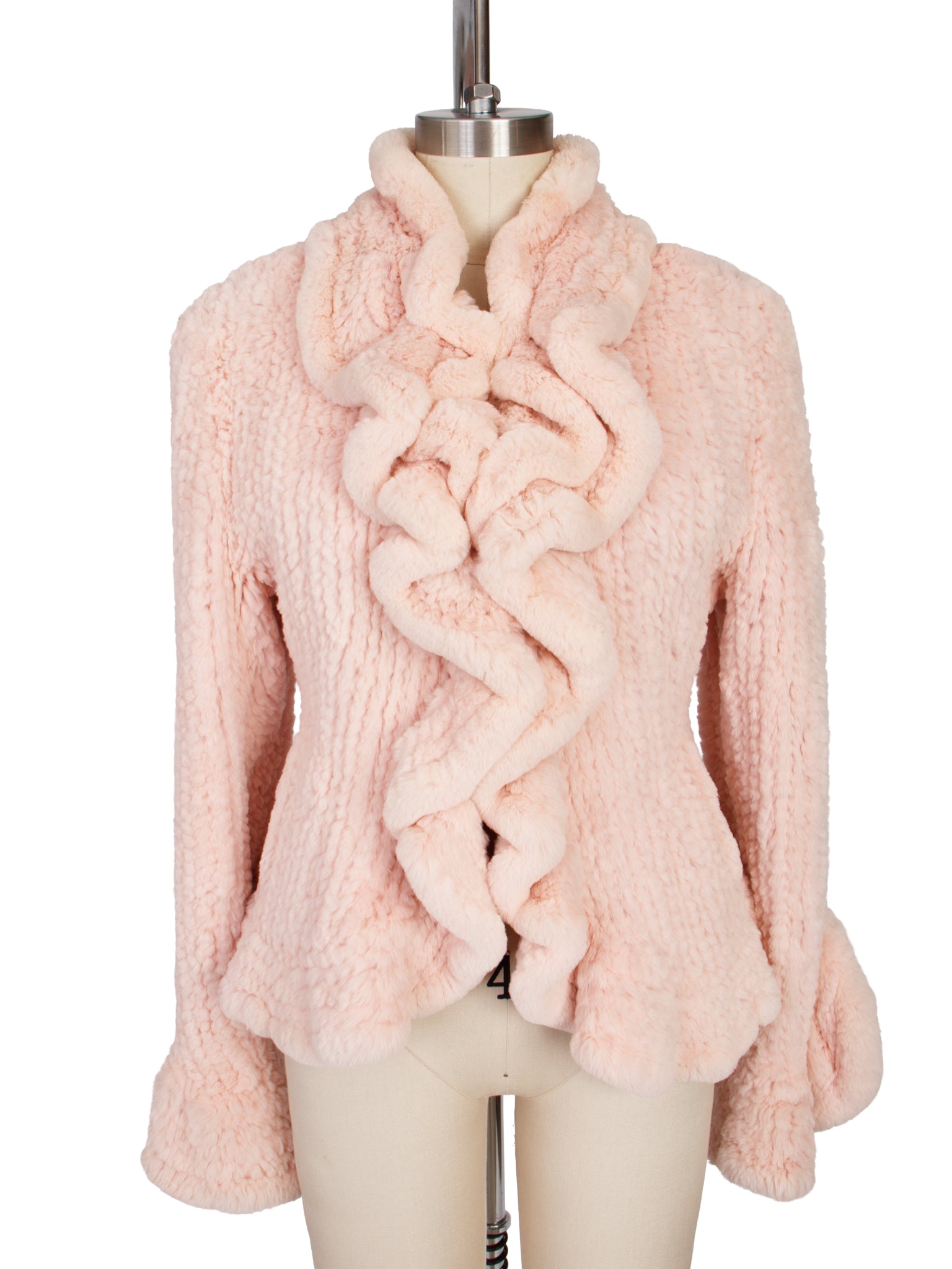 Lillie Rubin Knit Rabbit Fur Jacket