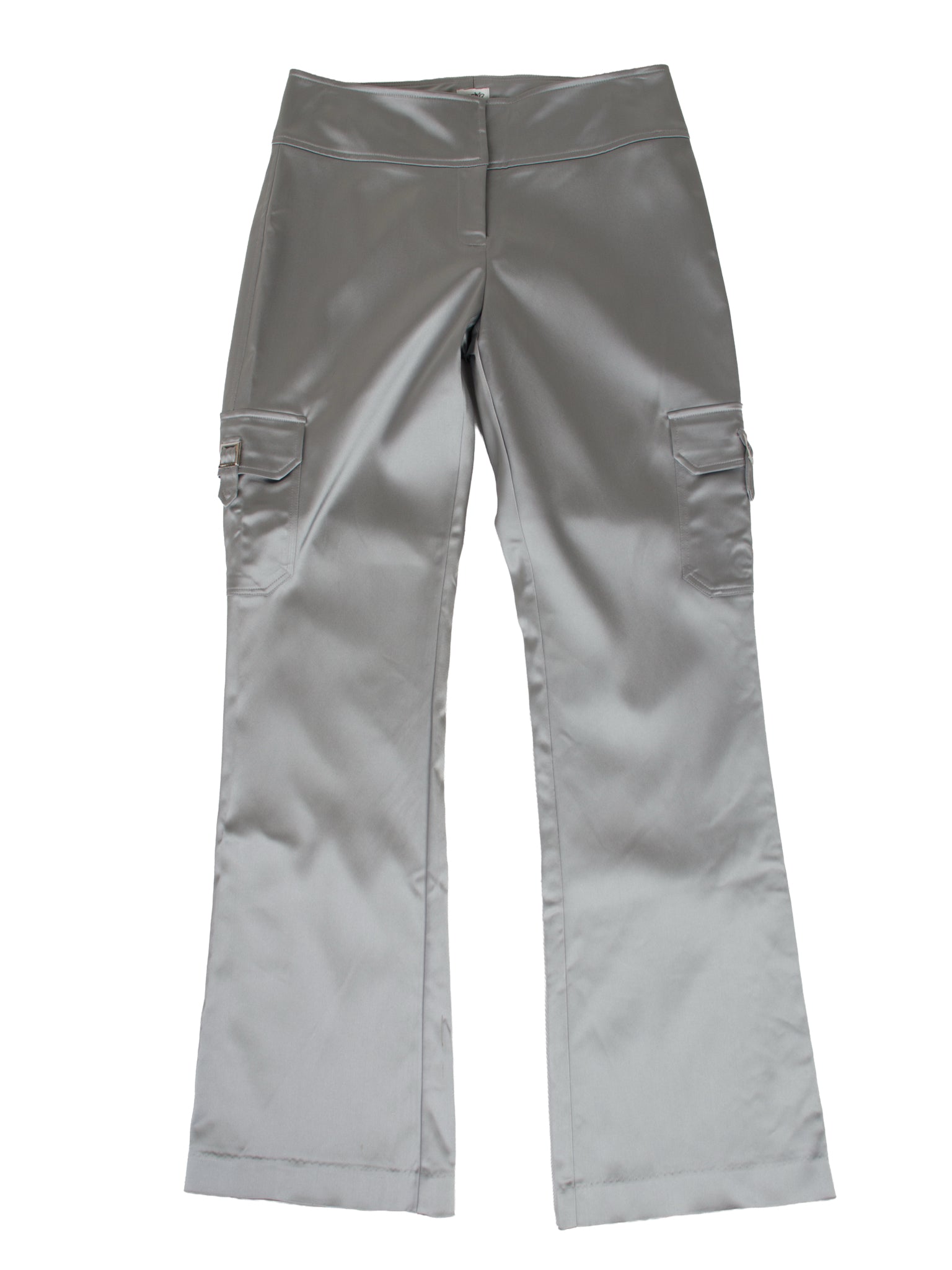 Cache Silver Satin Jacket & Pant Set