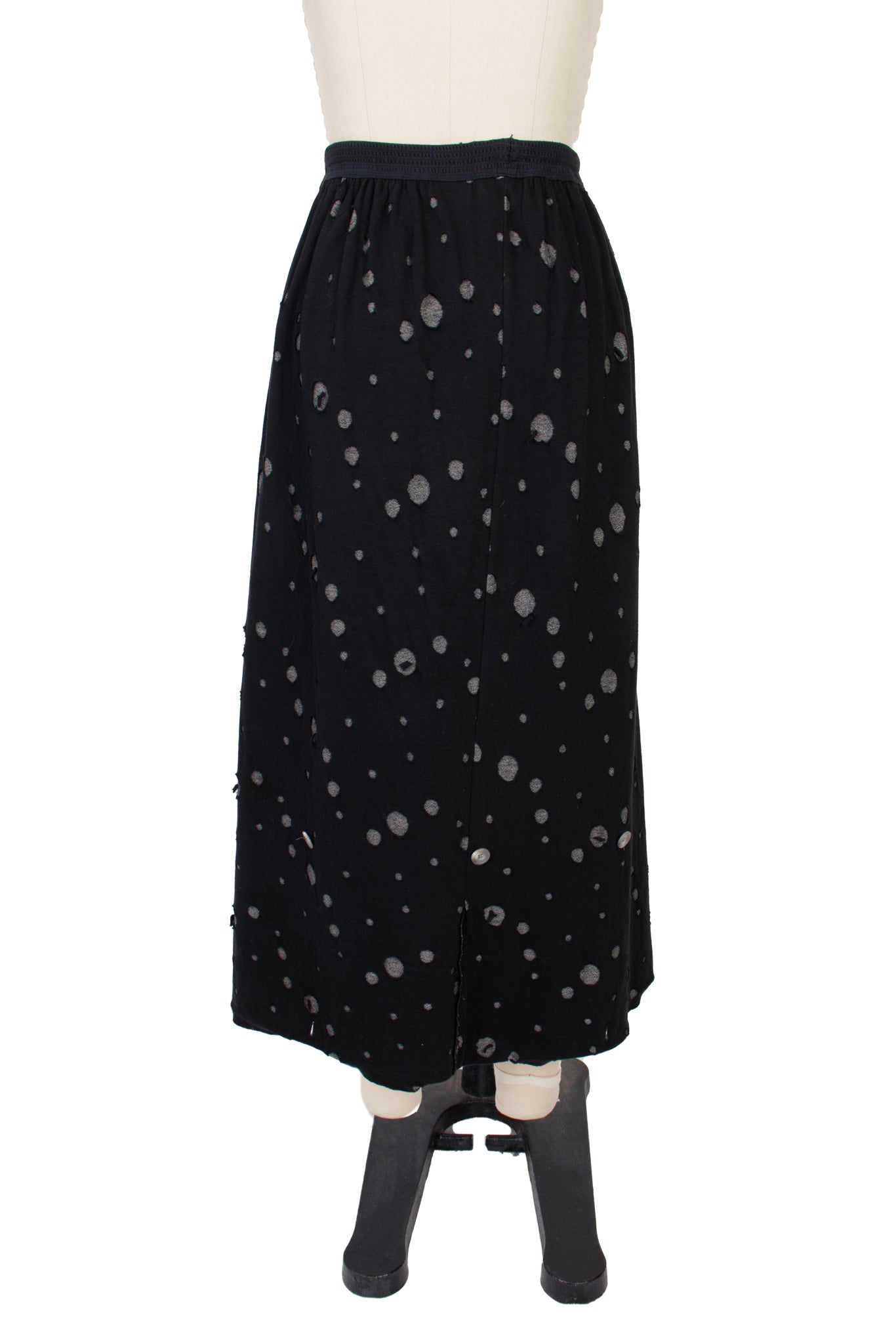 1980s Matsuda Distressed Layered Skirt Set