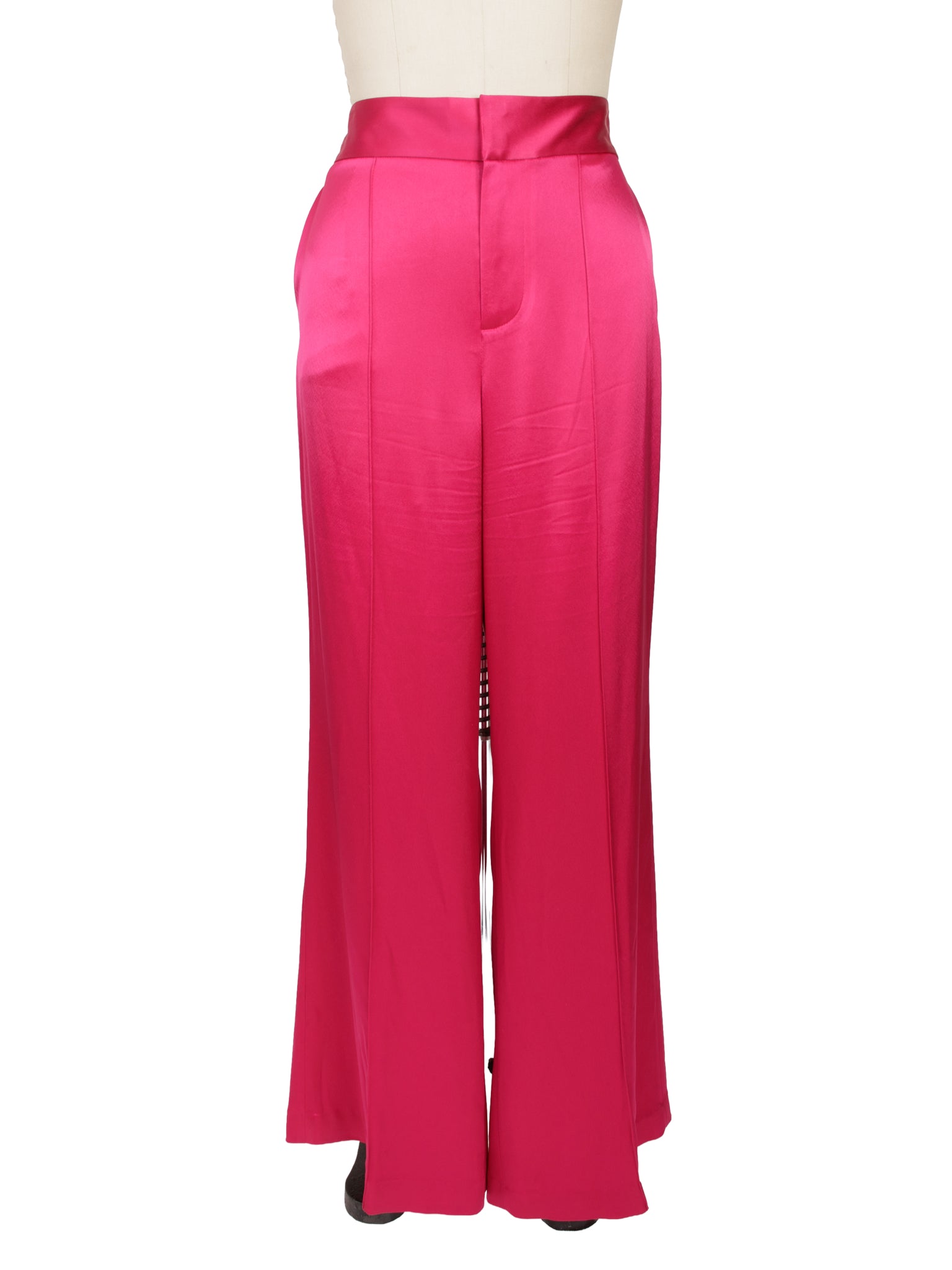 Alice + Olivia Satin Wide Leg Trousers