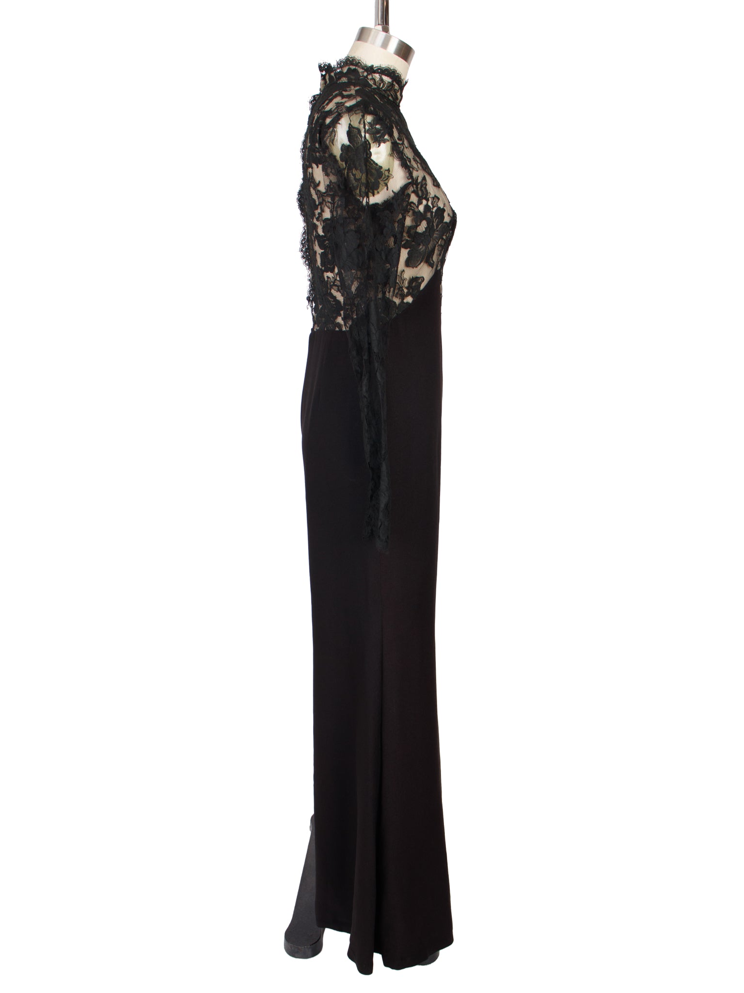 Crepe & Lace Wide Leg Jumpsuit