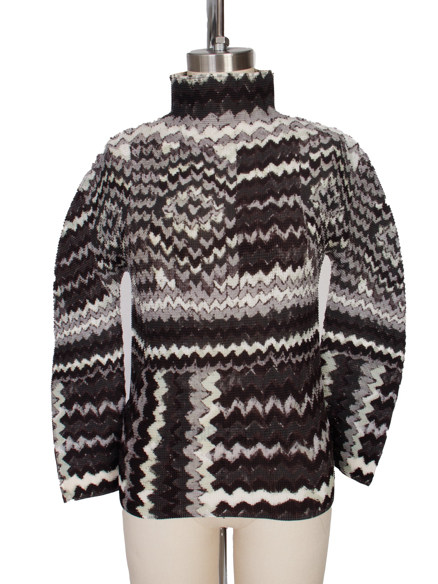 2004 Issey Miyake Me Geometric Cauliflower Plisse Top