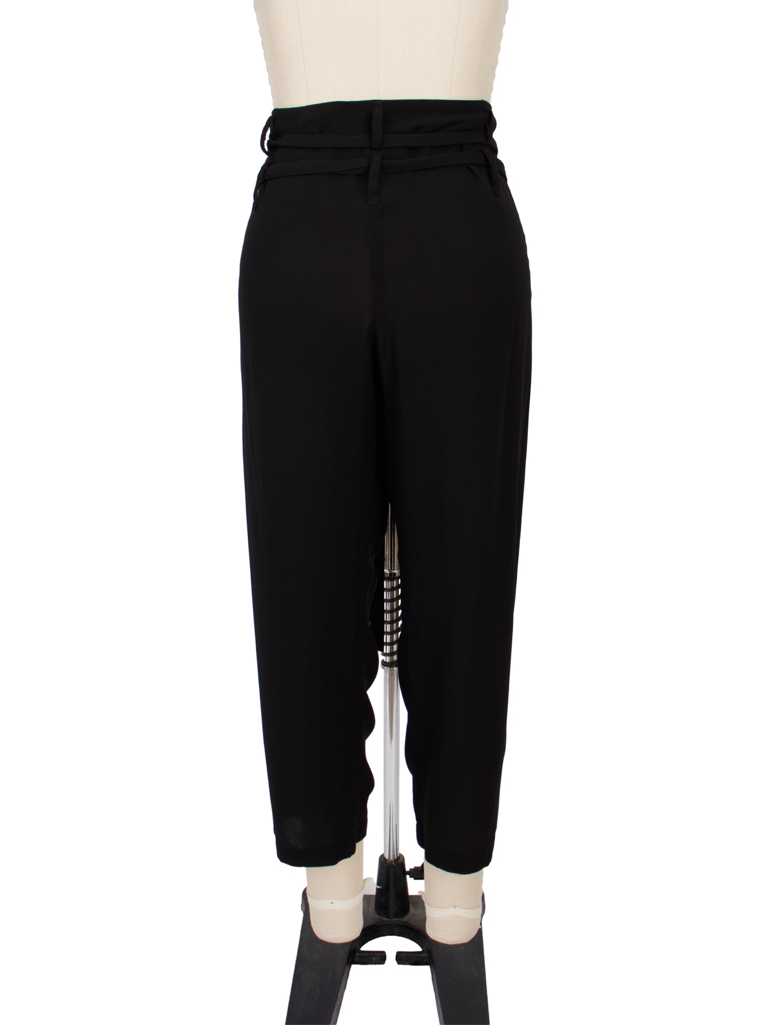 Ann Demeulemeester Silk Belted Trousers