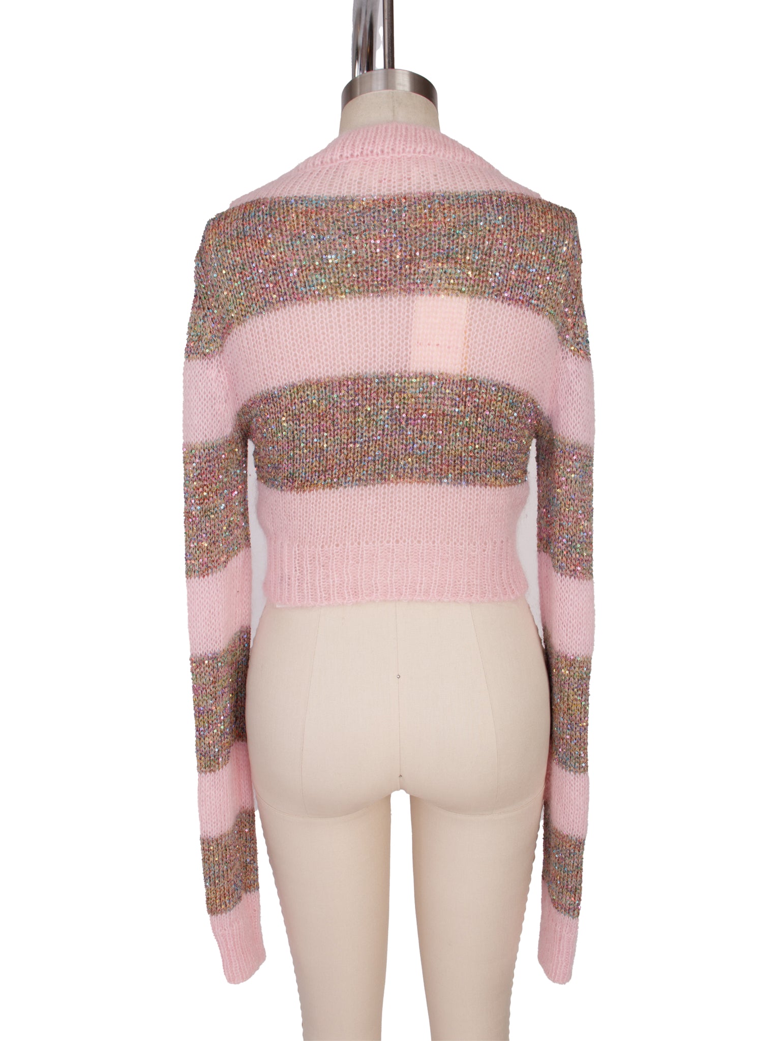 Marni Sequin Stripe Cropped Cardigan