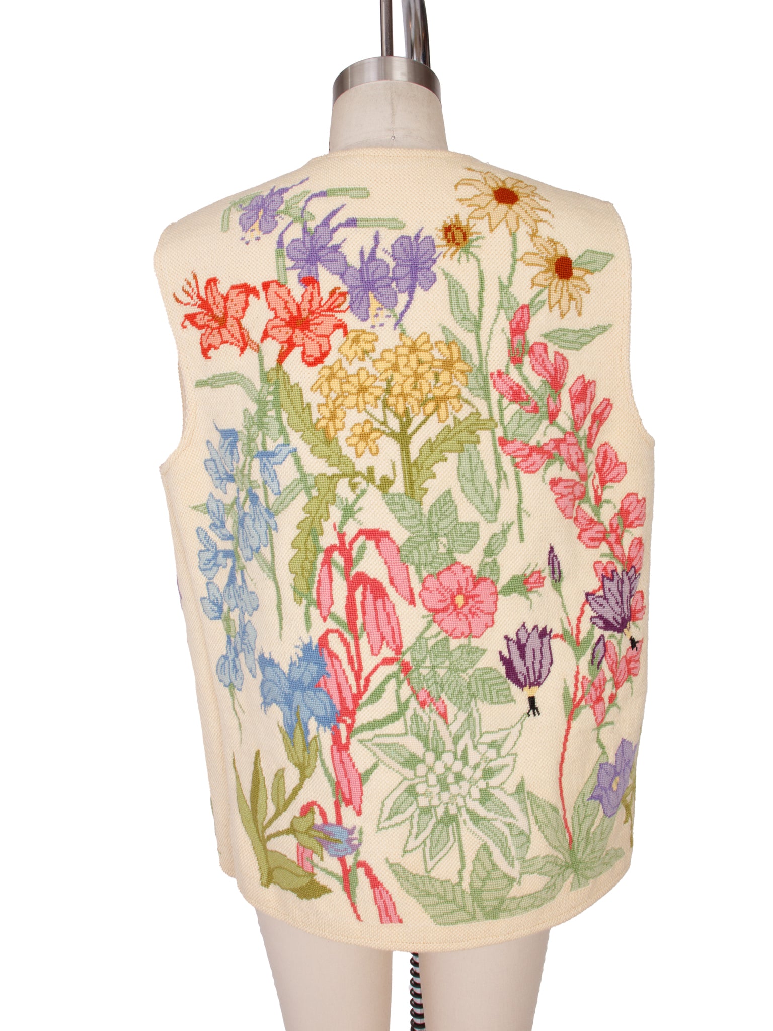 1970s Floral Needlepoint Vest