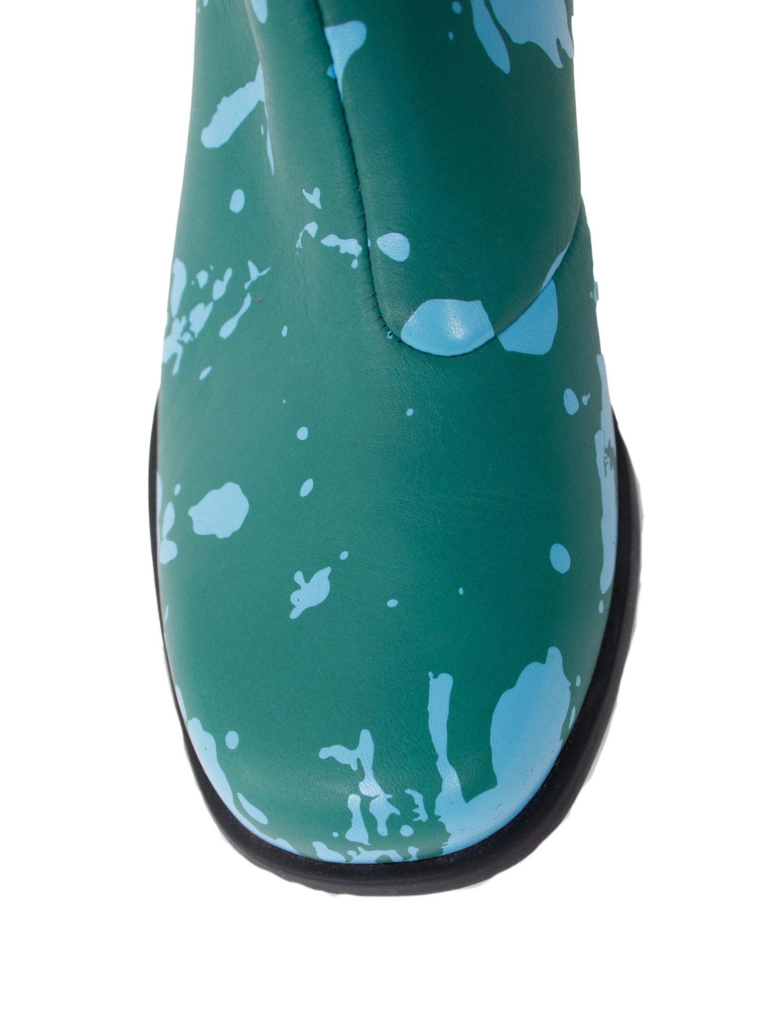 Camper "Kiara" Leather Paint Splatter Ankle Boots