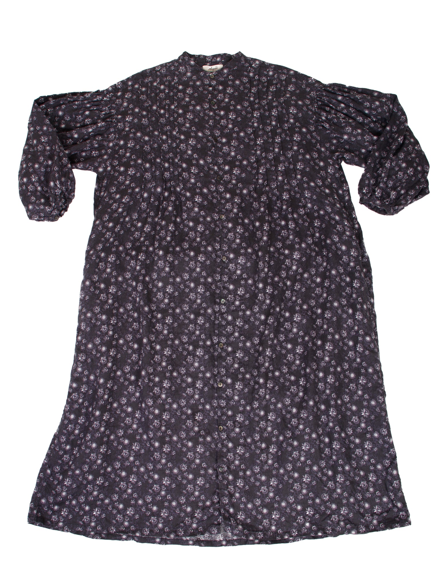 Ichi Antiquites Linen Floral Dress