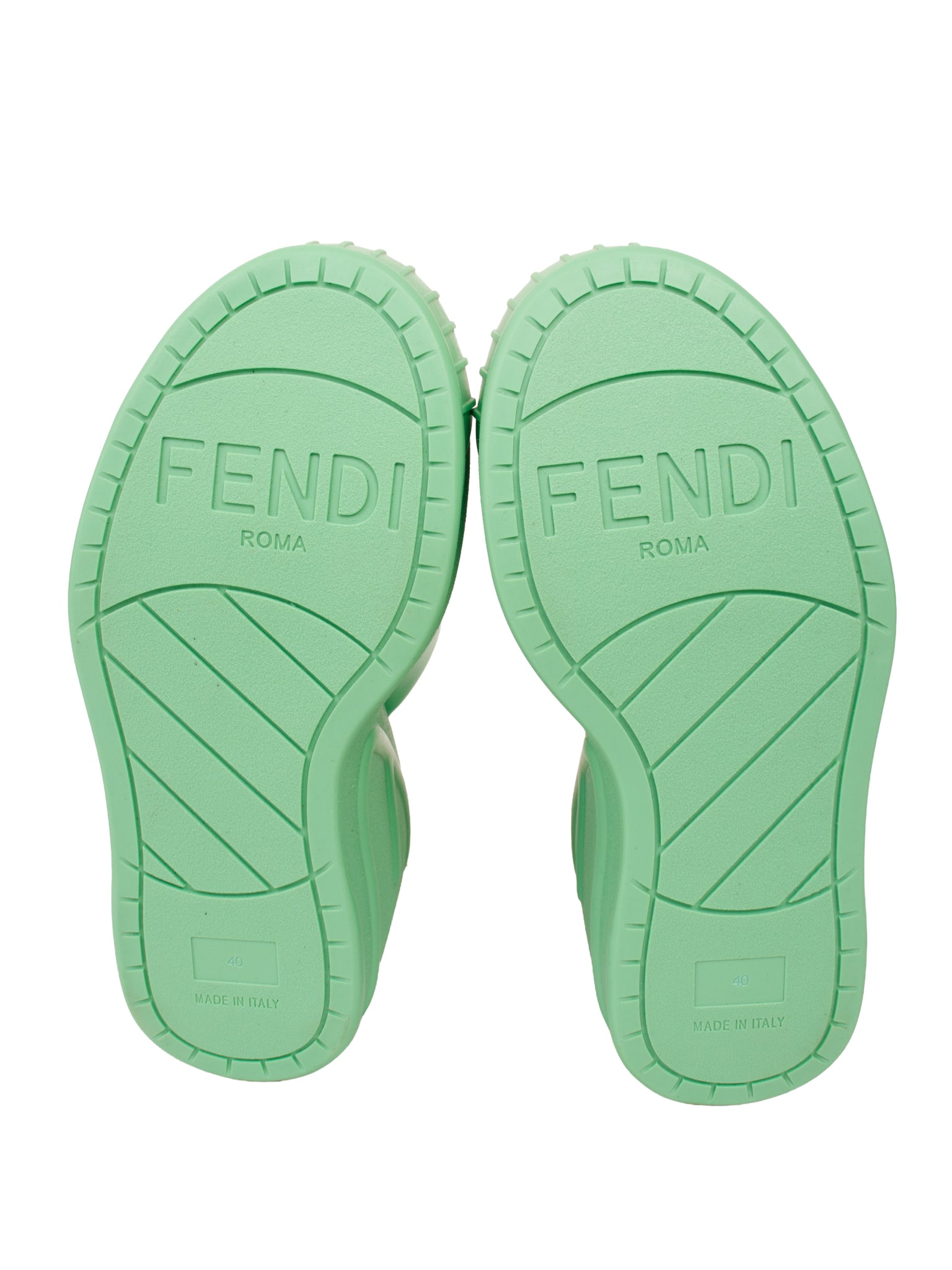 Fendi Nappa Leather & Rubber Platform Sandals