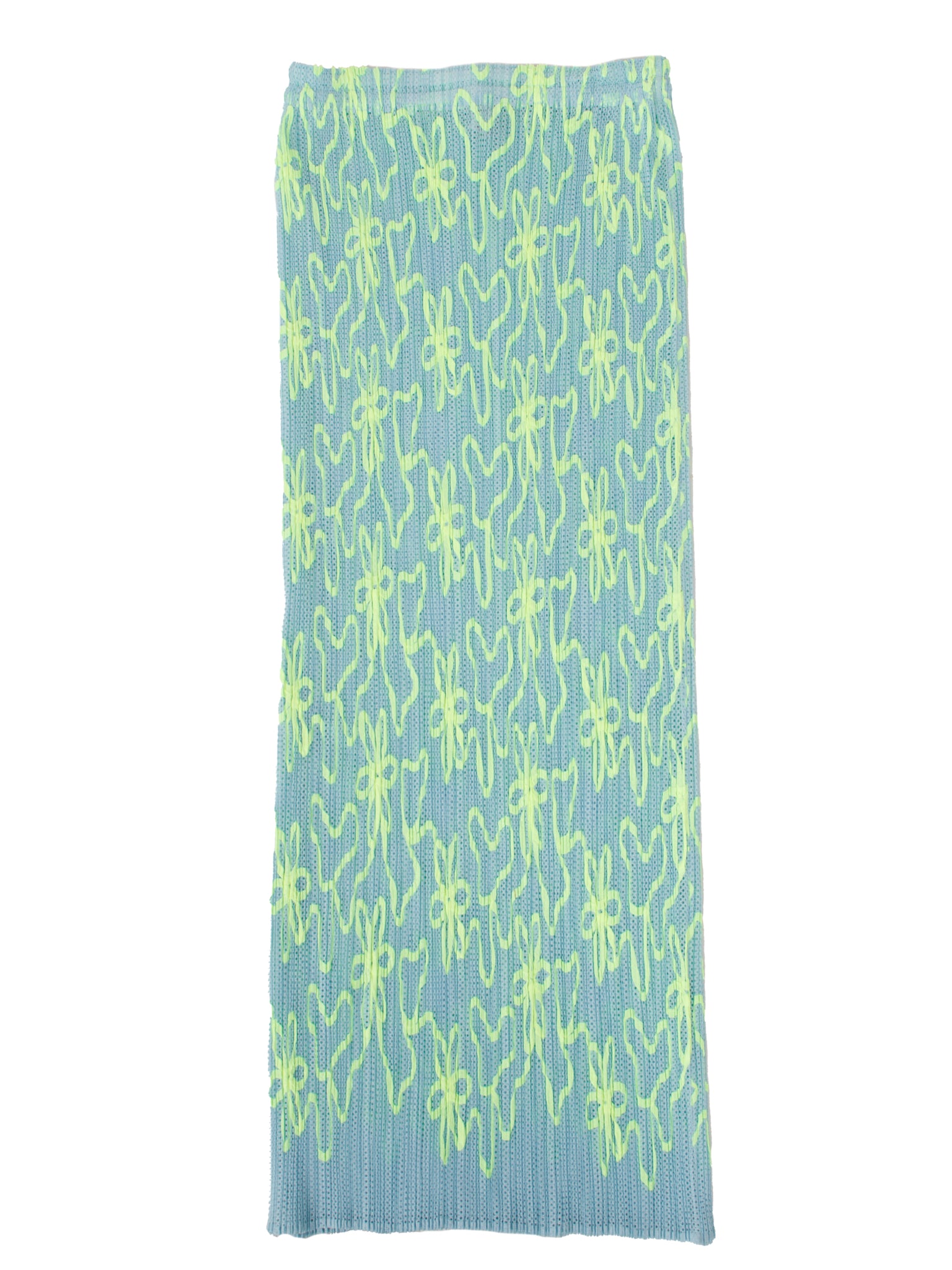 SS 2000 Pleats Please Ribbon Applique Skirt