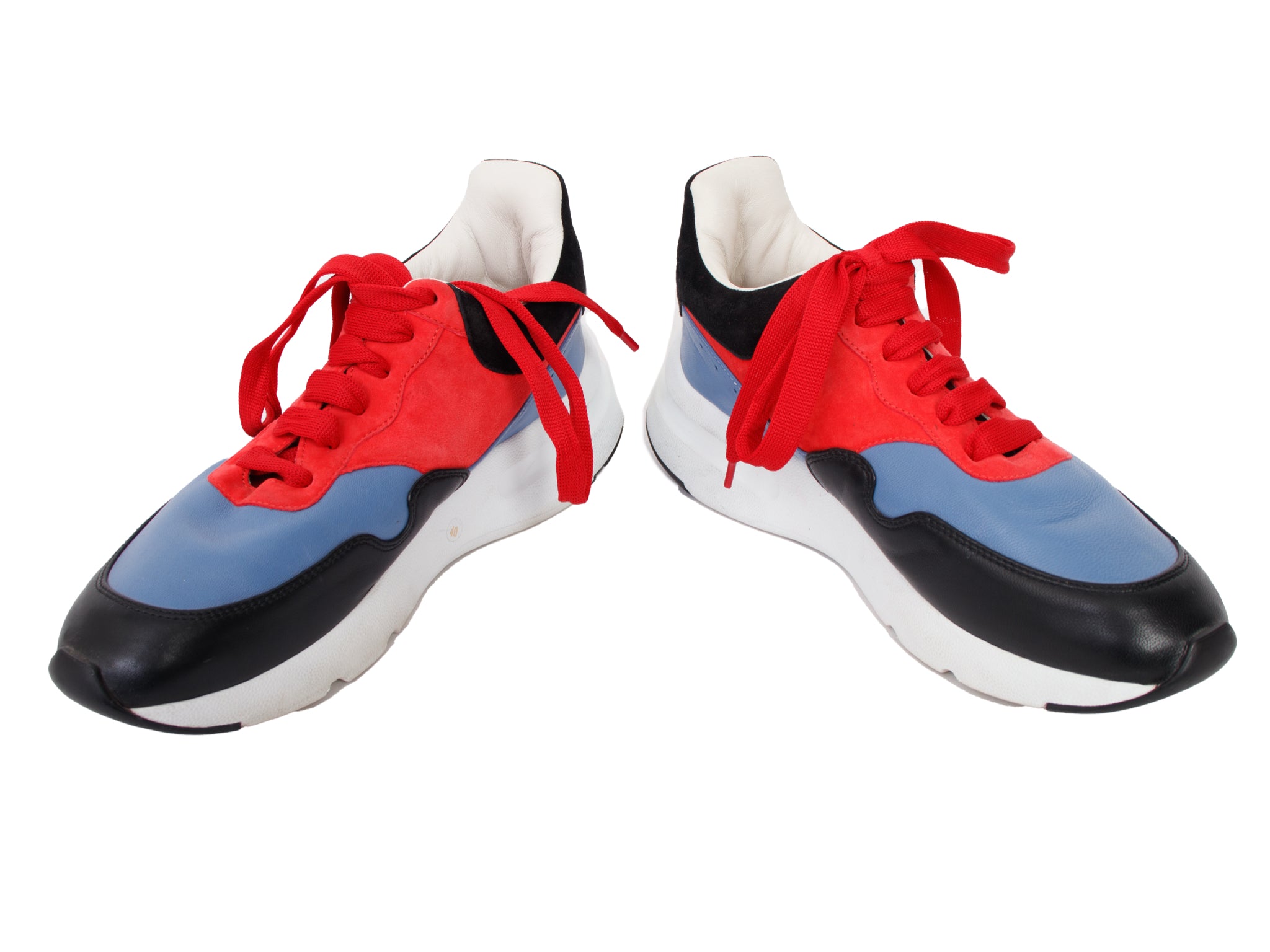 Alexander McQueen Leather Color-Block Sneakers