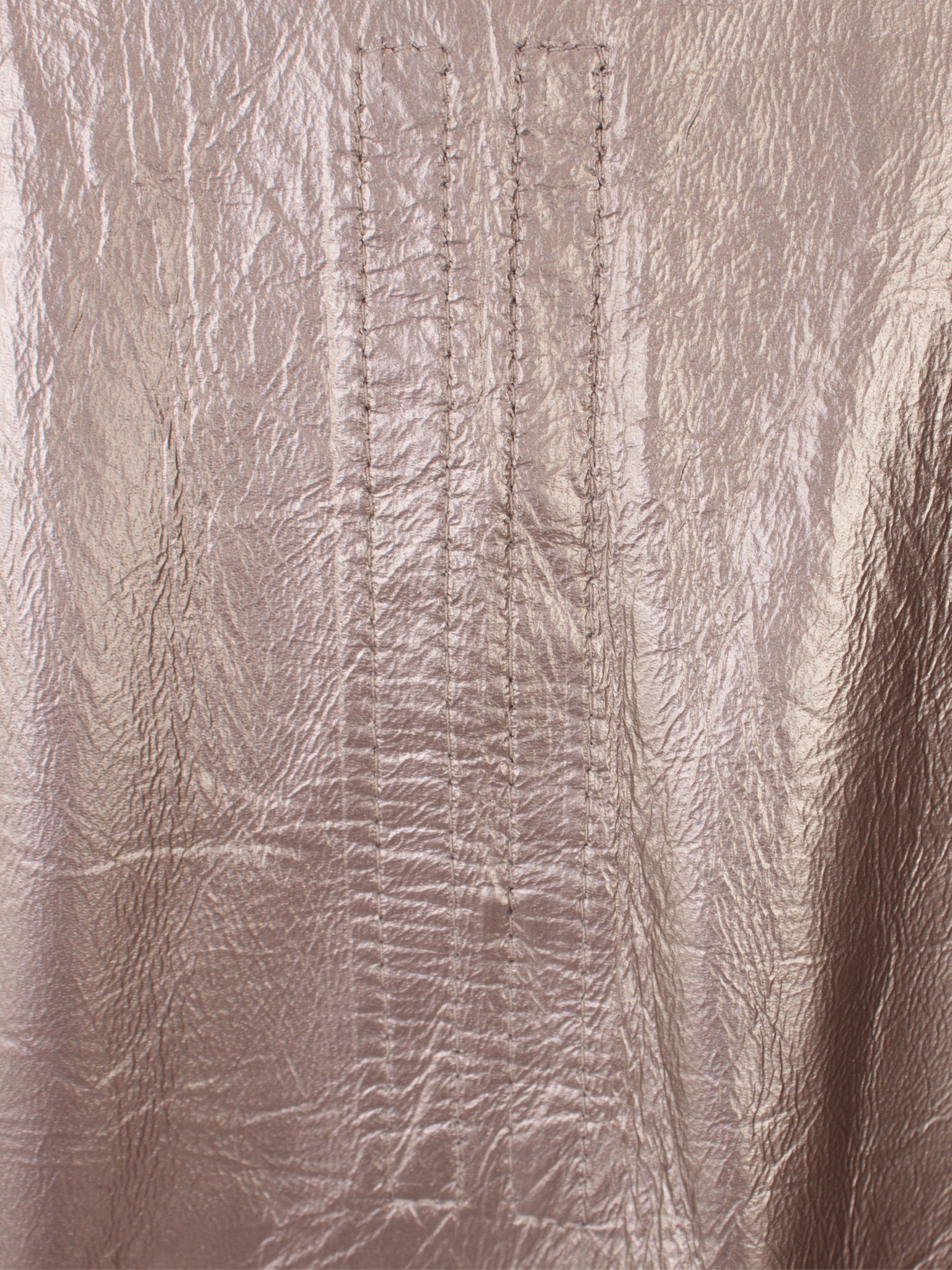 S/S 2022 Rick Owens Fogachine Silver Lambskin Wrap Jacket