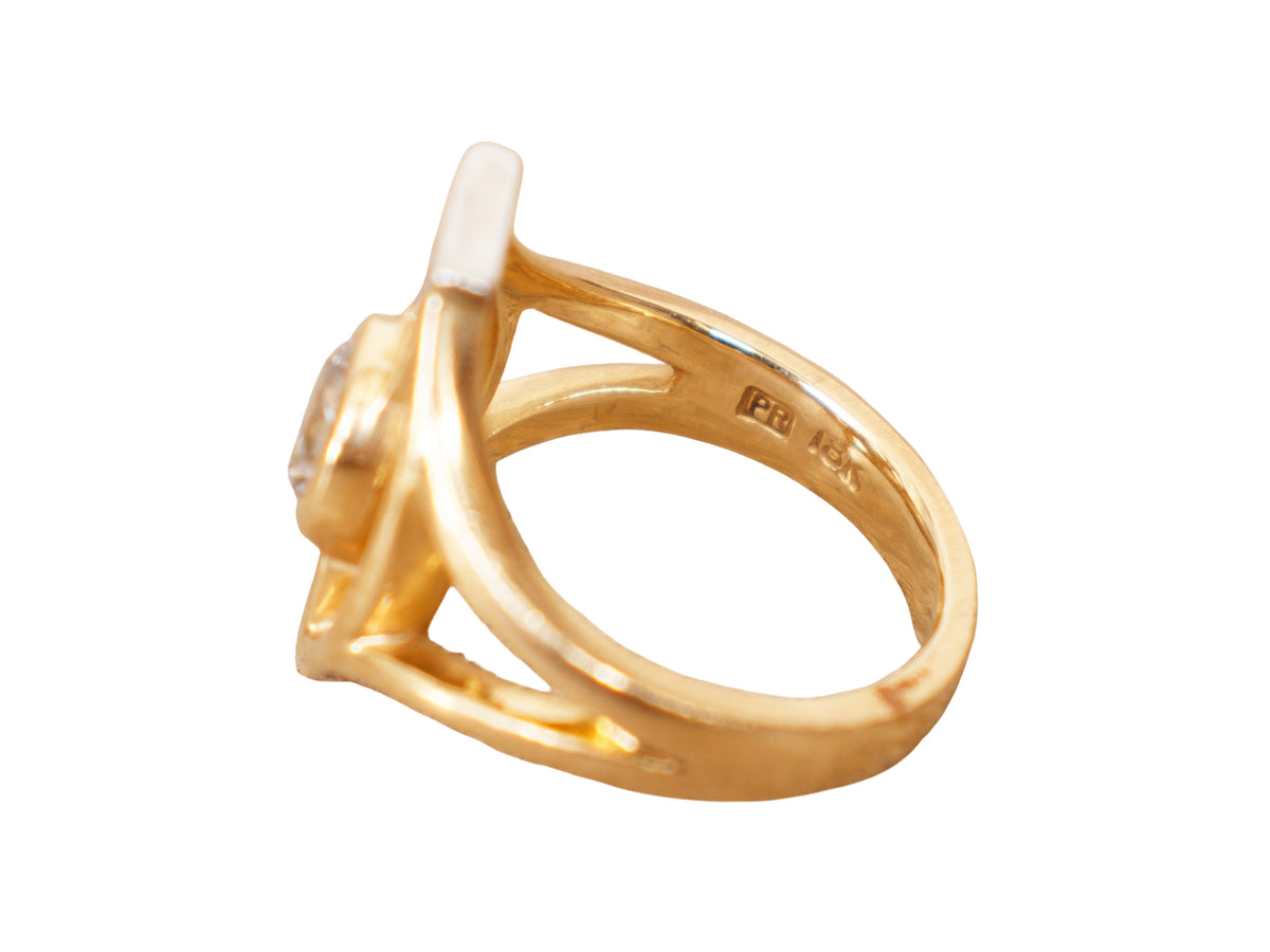 18k Antique Art Noveau Diamond Ring*