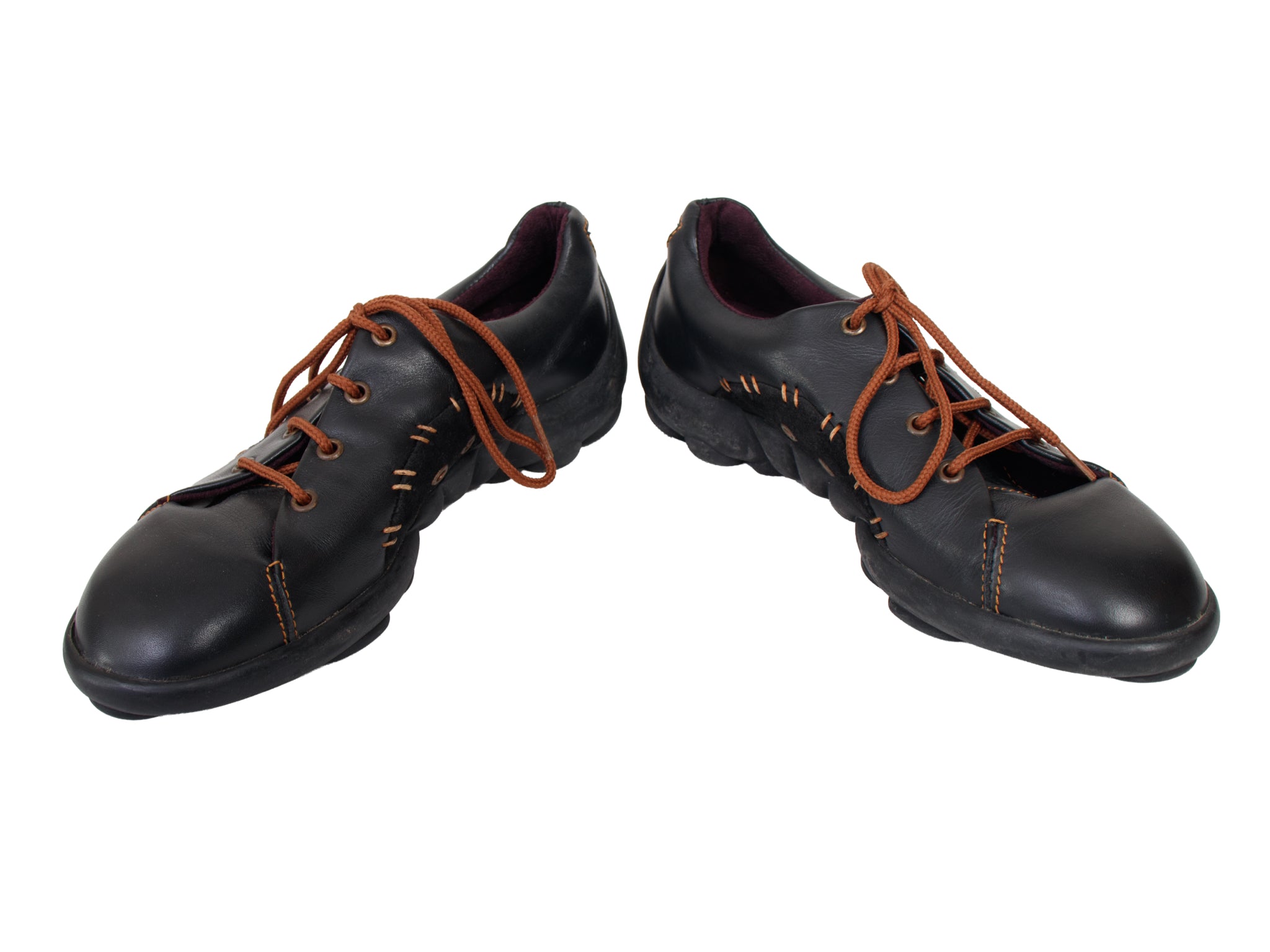 John Fluevog Leather Bubble Sole Sneakers