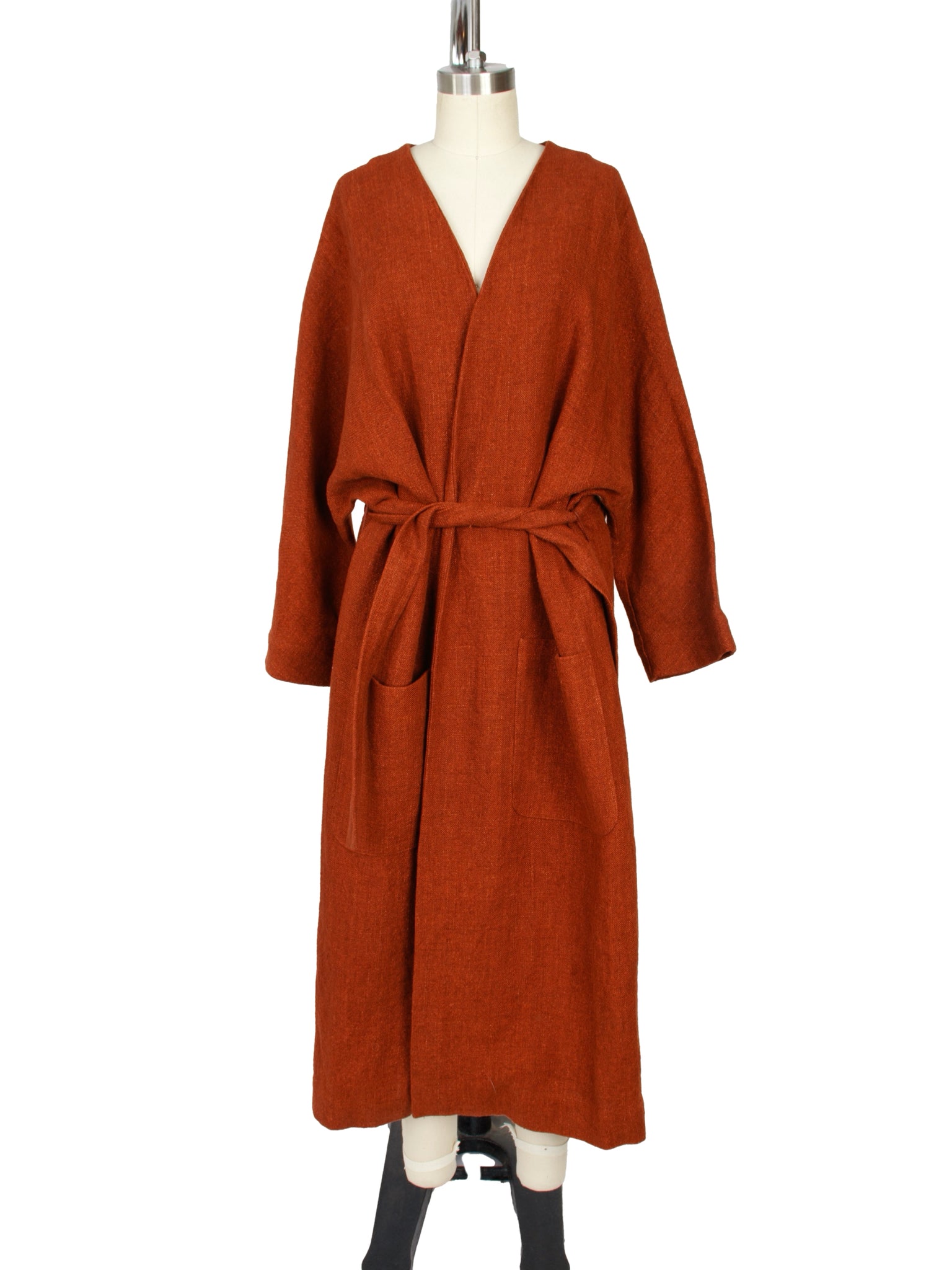 SS 2017 Samuji Linen Belted Coat