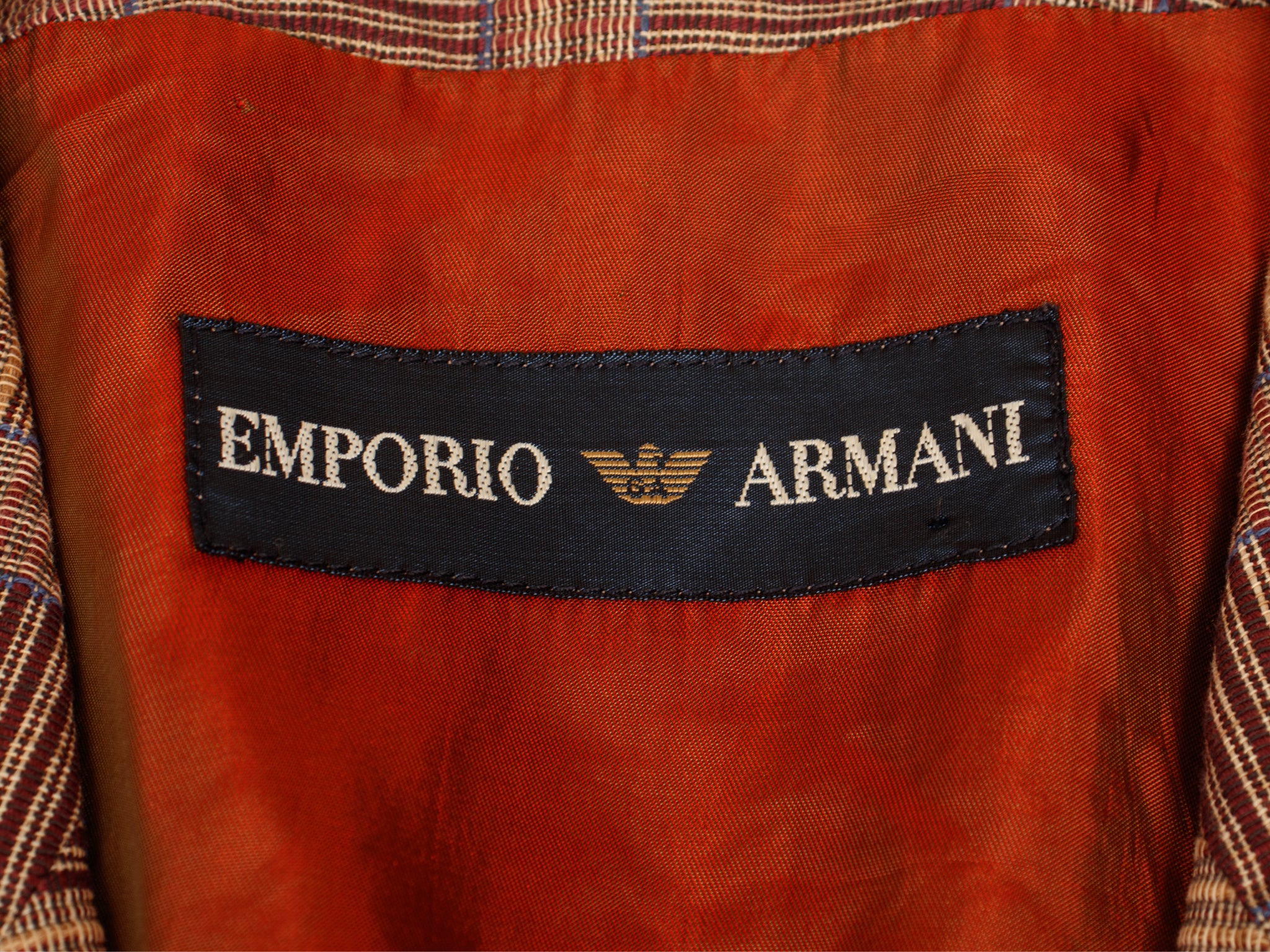 1990s Emporio Armani Woven Check Blazer
