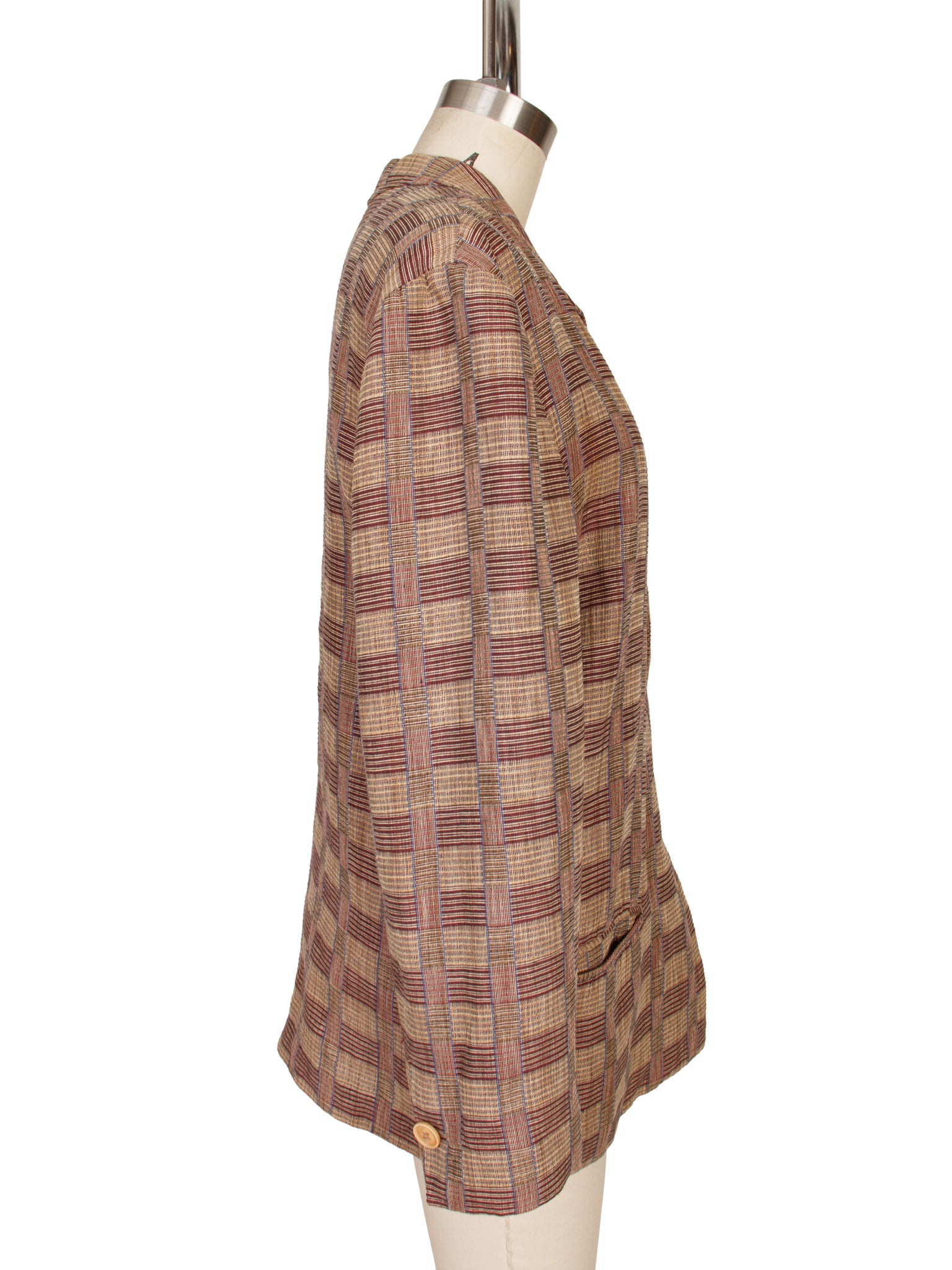 1990s Emporio Armani Woven Check Blazer